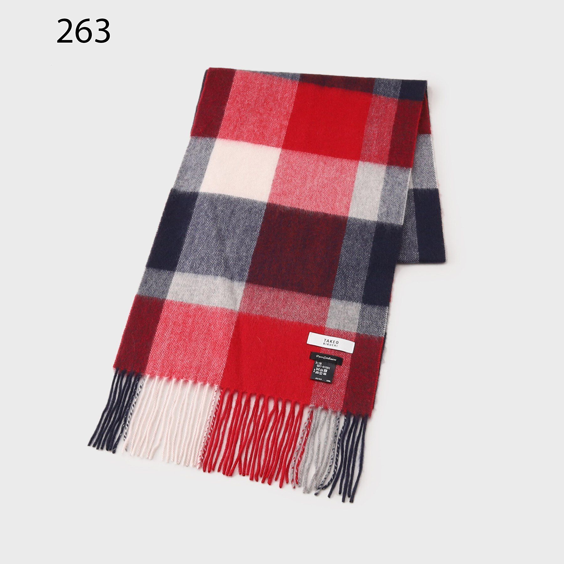 TAKEO KIKUCHI「【カシミヤ100%】チェック カシミヤマフラー」|ストール|