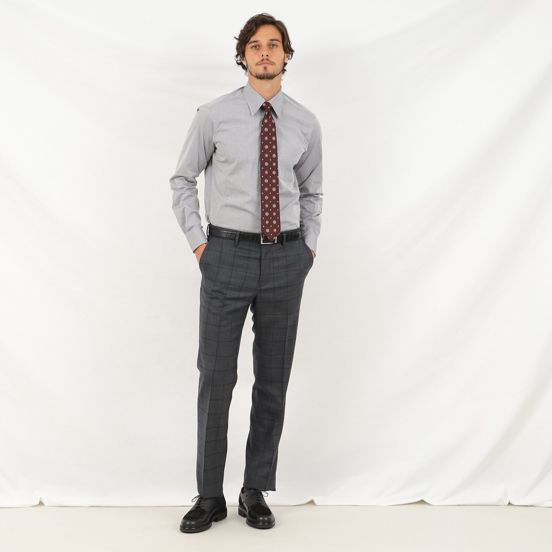 TAKEO KIKUCHI「シャイニー ウインドウペン パンツ」|その他|