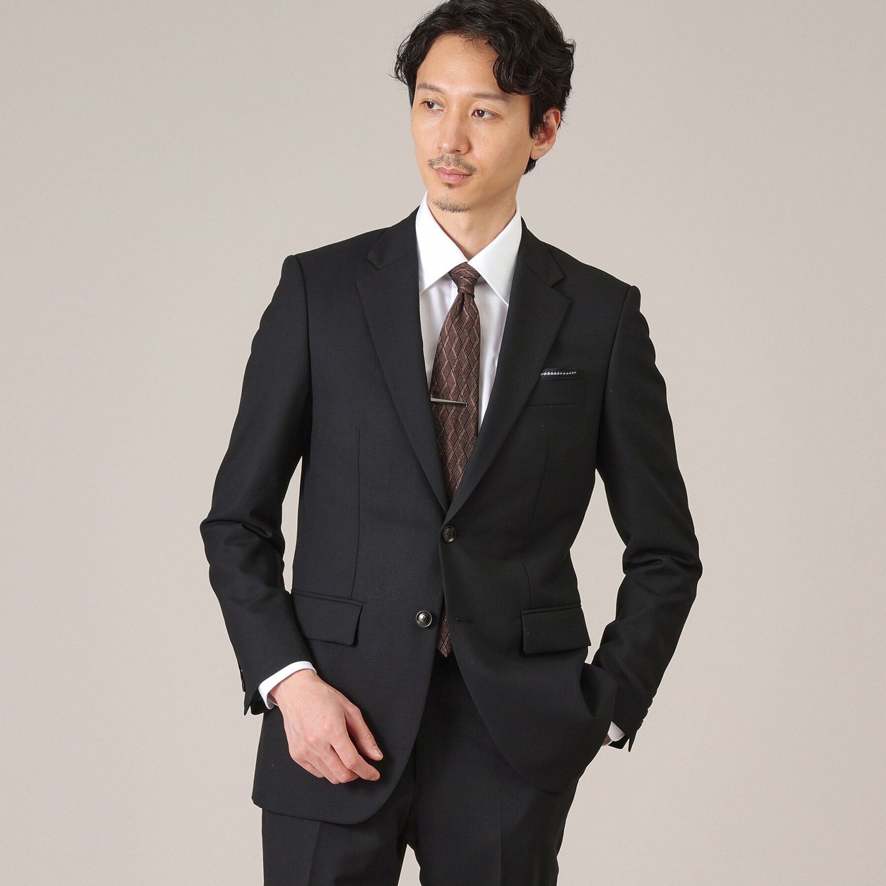 TAKEO KIKUCHI「【THE FLAGSHIP】シャドー番千鳥 グレンチェック スーツ」|スーツ|ブラック(219)