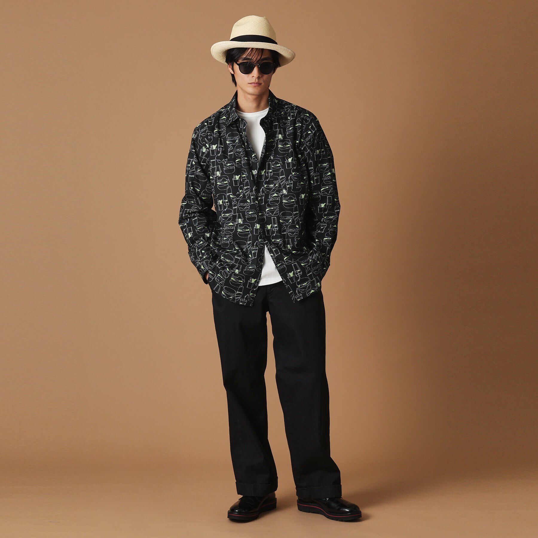 40CARATS&525「ハンバーガープリント シャツ」|シャツ・ブラウス|