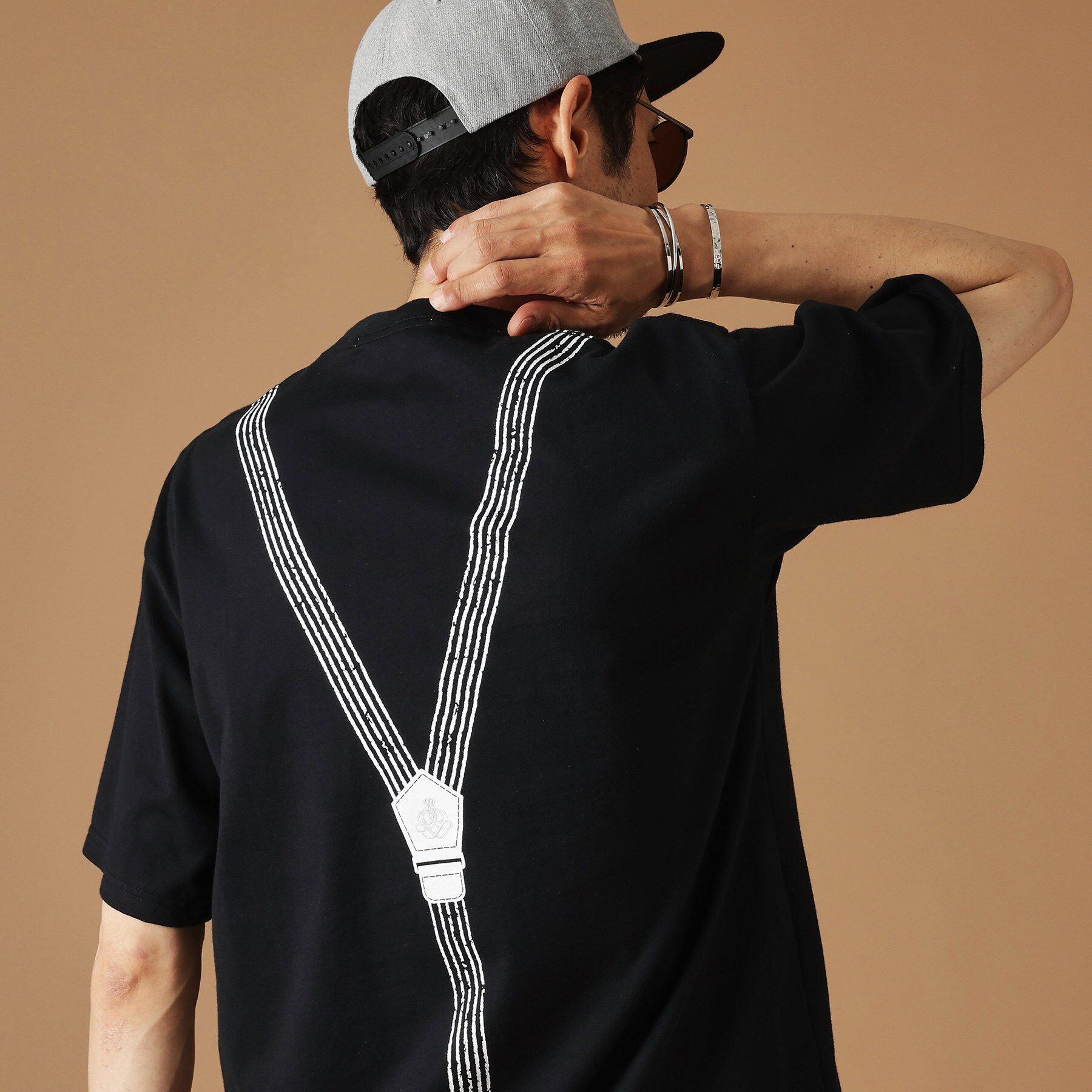 40CARATS&525「サスペンダートロンプロイユ半袖Tシャツ」|Tシャツ・カットソー|