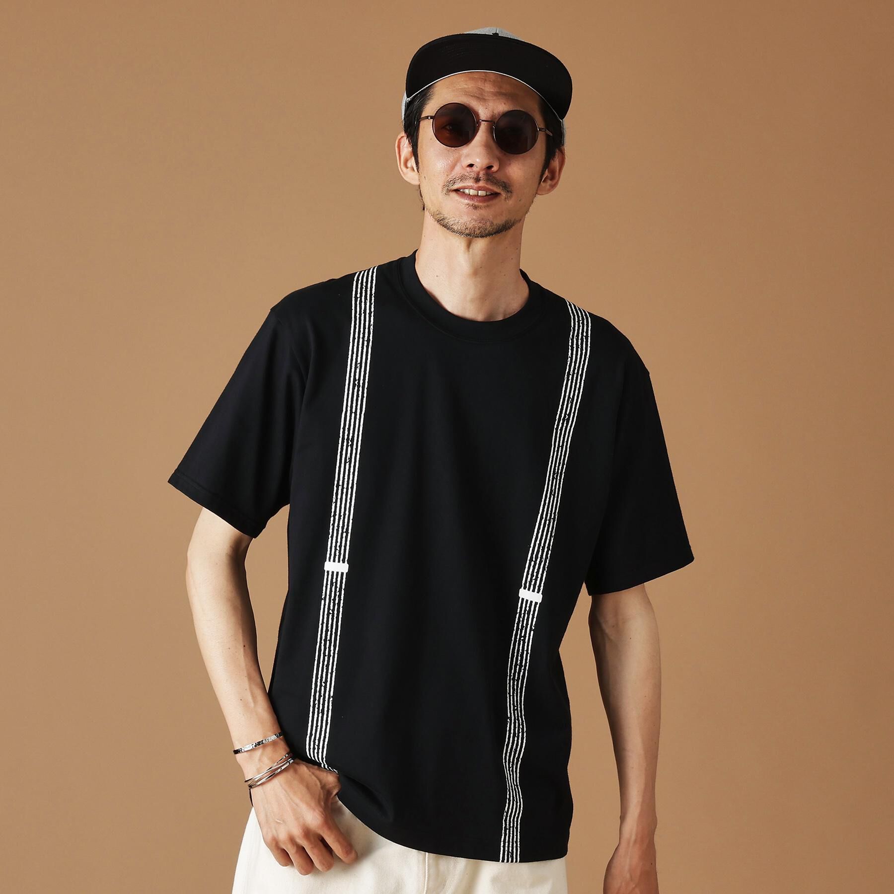 40CARATS&525「サスペンダートロンプロイユ半袖Tシャツ」|Tシャツ・カットソー|