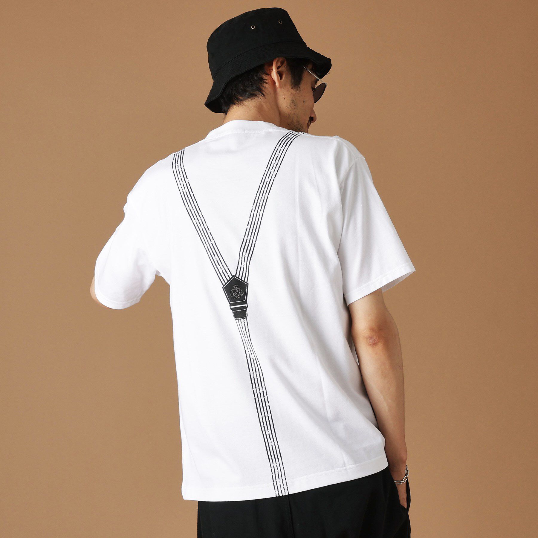 40CARATS&525「サスペンダートロンプロイユ半袖Tシャツ」|Tシャツ・カットソー|