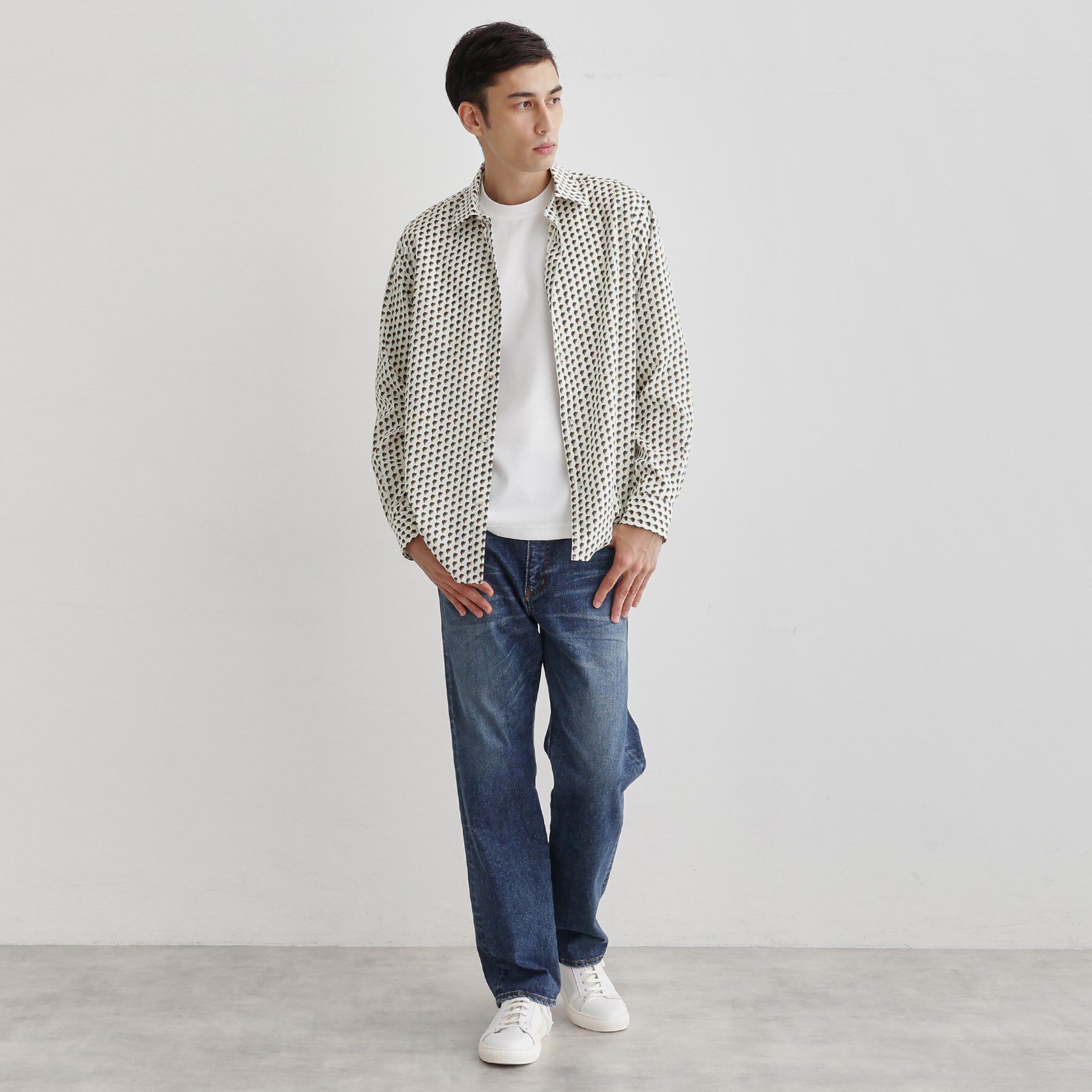 TAKEO KIKUCHI「ボーラーハット柄 長袖シャツ」|シャツ・ブラウス|