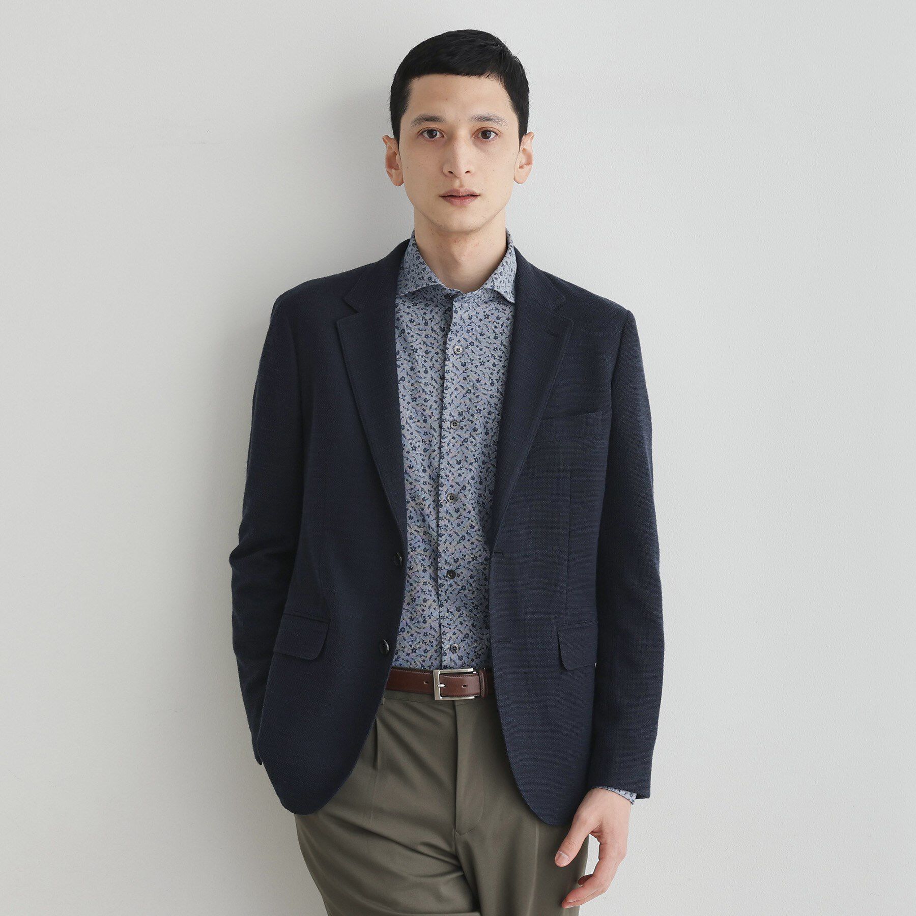 TAKEO KIKUCHI「クールマックス 鹿の子 フラワープリントシャツ」|シャツ・ブラウス|