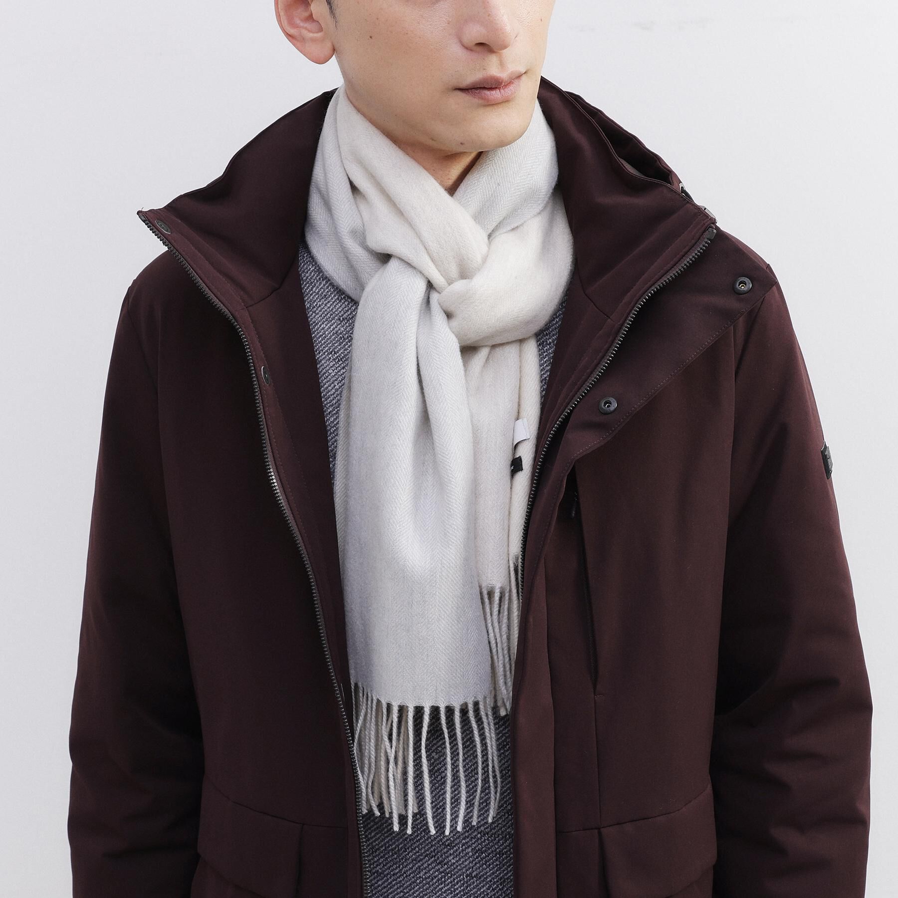 TAKEO KIKUCHI「【洗えるカシミヤ】ピュアカシミヤ 4面パネルマフラー」|ストール|