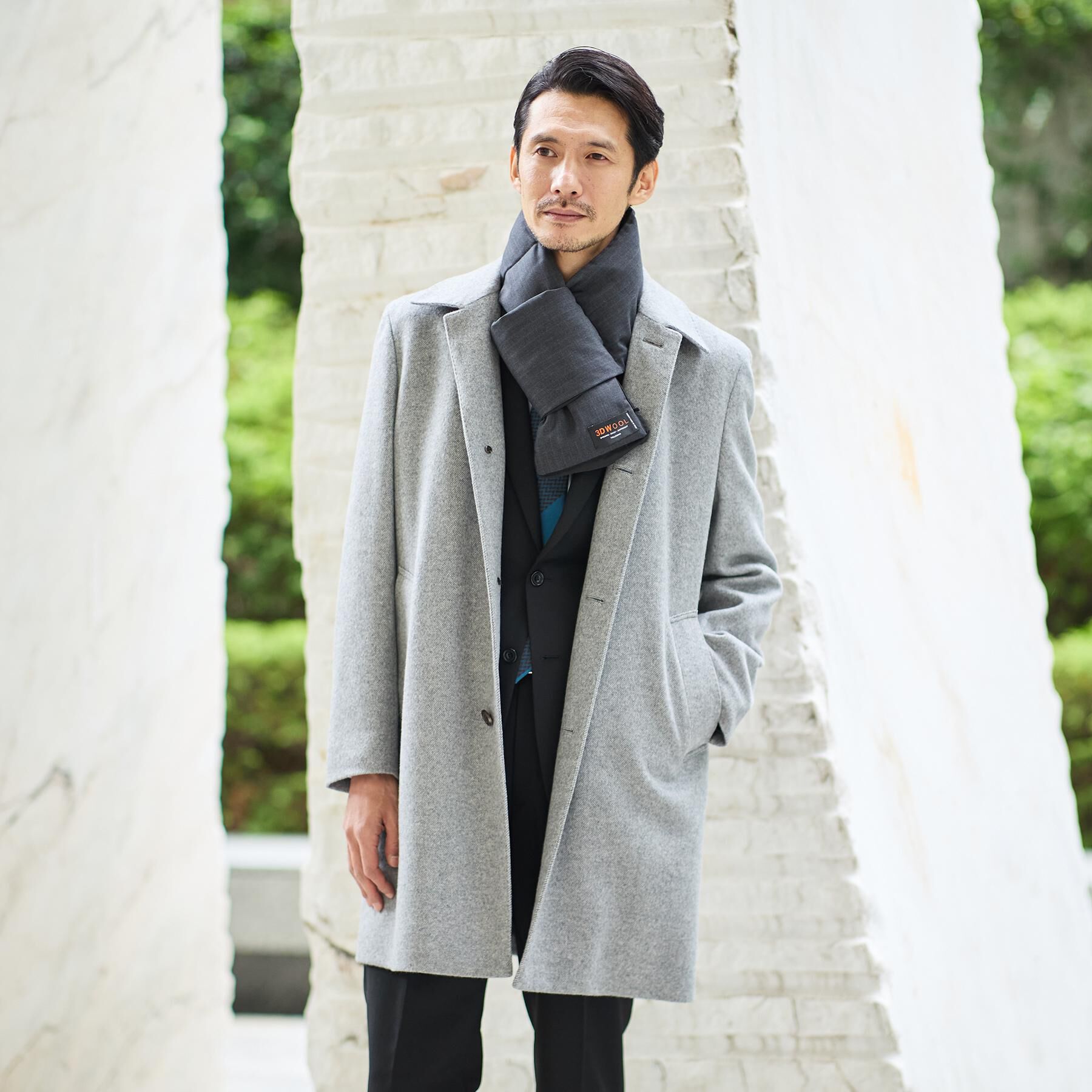 TAKEO KIKUCHI「インポートファブリック ダウンマフラー」|ストール|