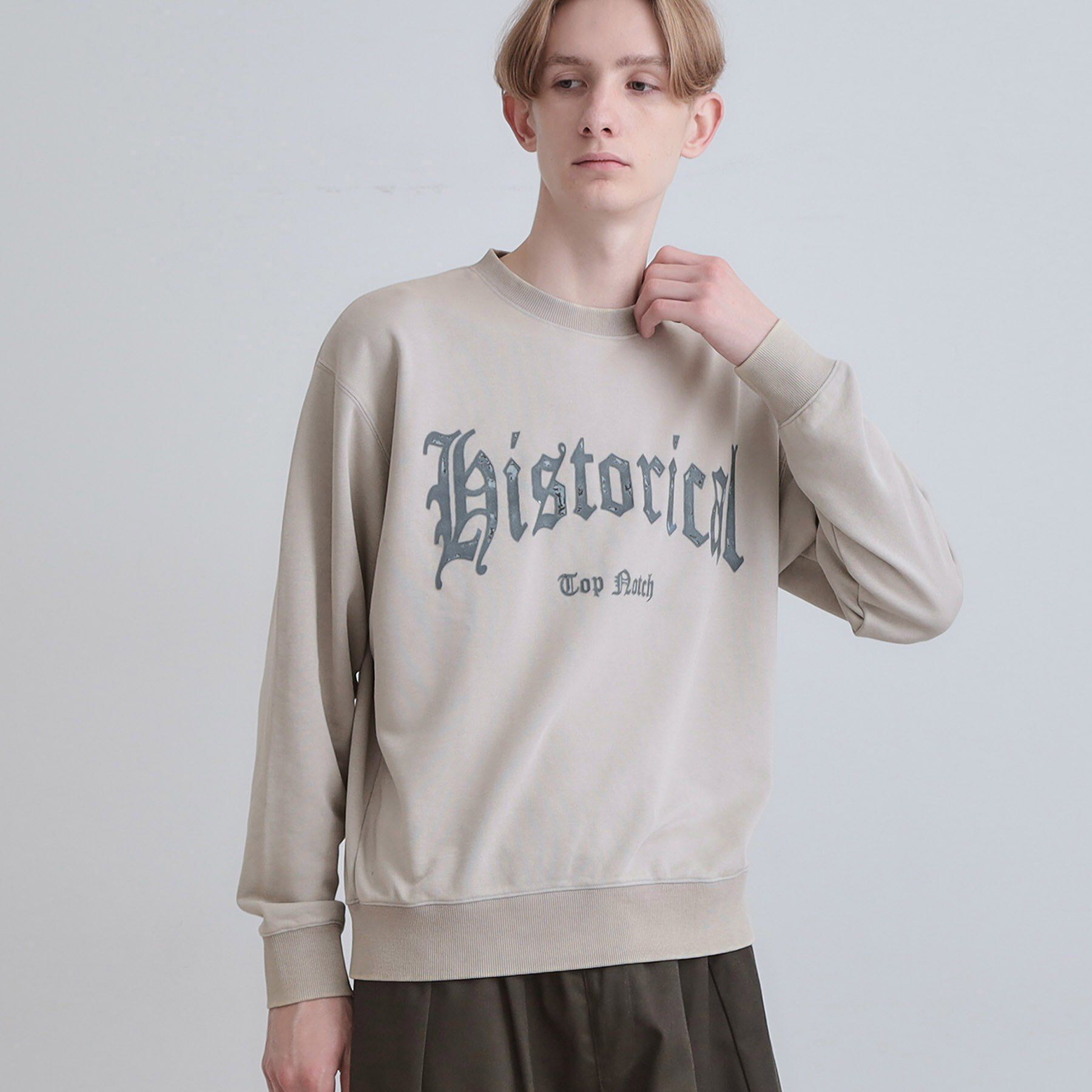 tk.TAKEO KIKUCHI「カレッジフロッキープリントスウェット」|パーカー|