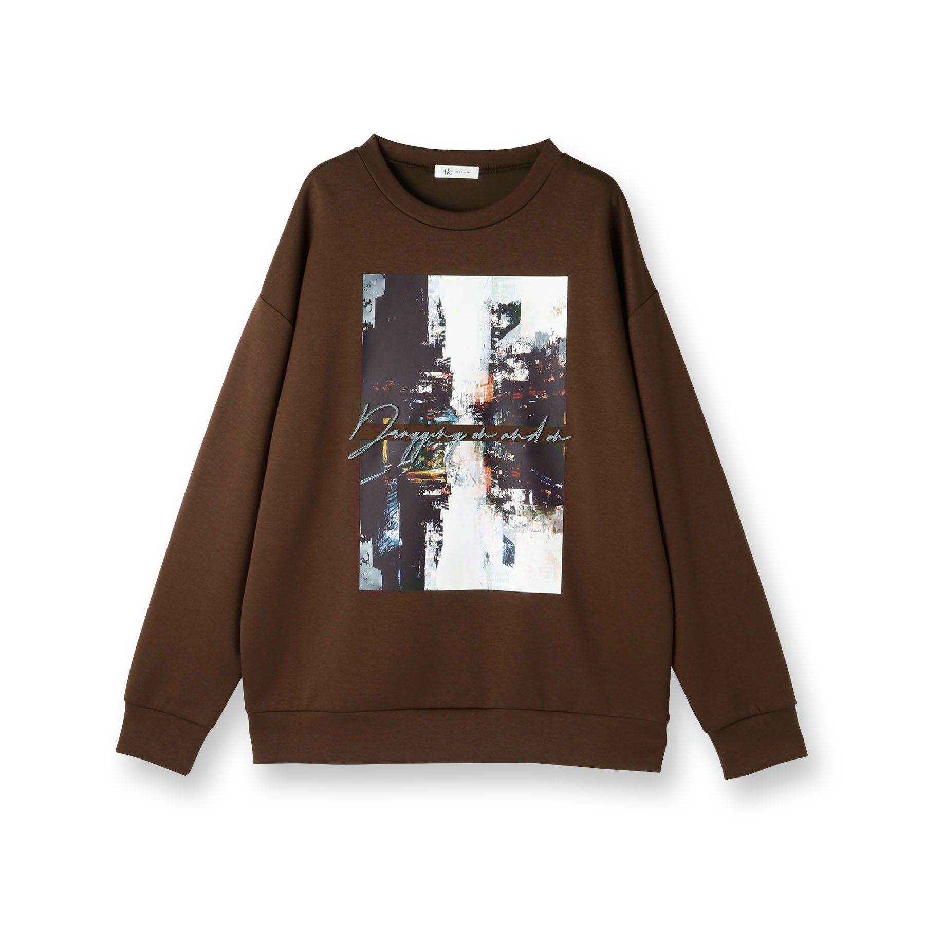 tk.TAKEO KIKUCHI「アーバングラフィックブラシ刺繍長袖Tシャツ」|Tシャツ・カットソー|