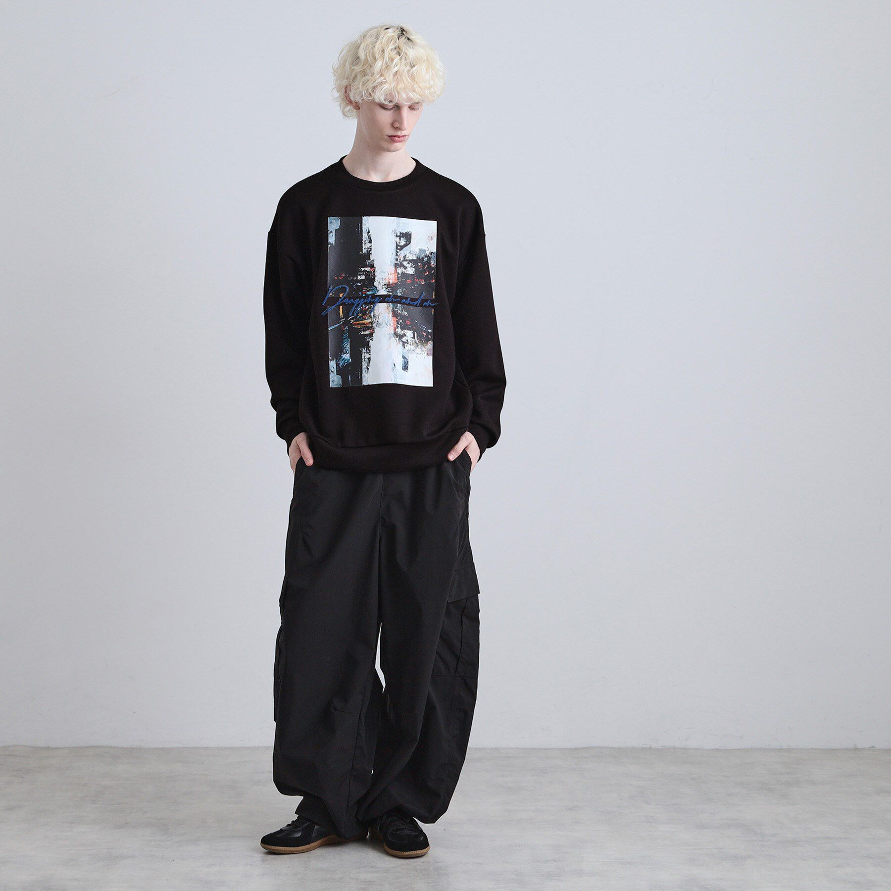 tk.TAKEO KIKUCHI「アーバングラフィックブラシ刺繍長袖Tシャツ」|Tシャツ・カットソー|