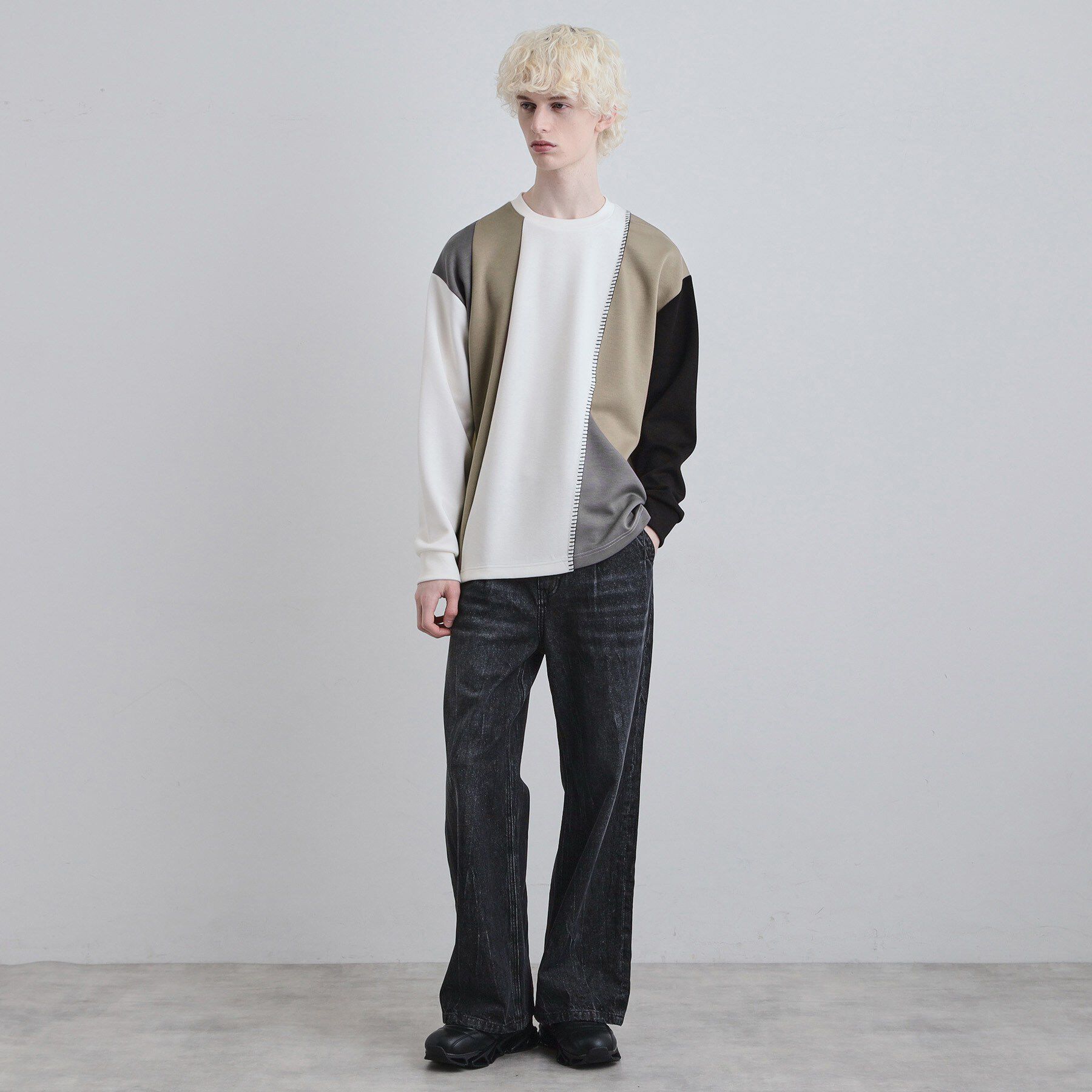 tk.TAKEO KIKUCHI「ダイヤゴナルブランケットカットソー」|Tシャツ・カットソー|