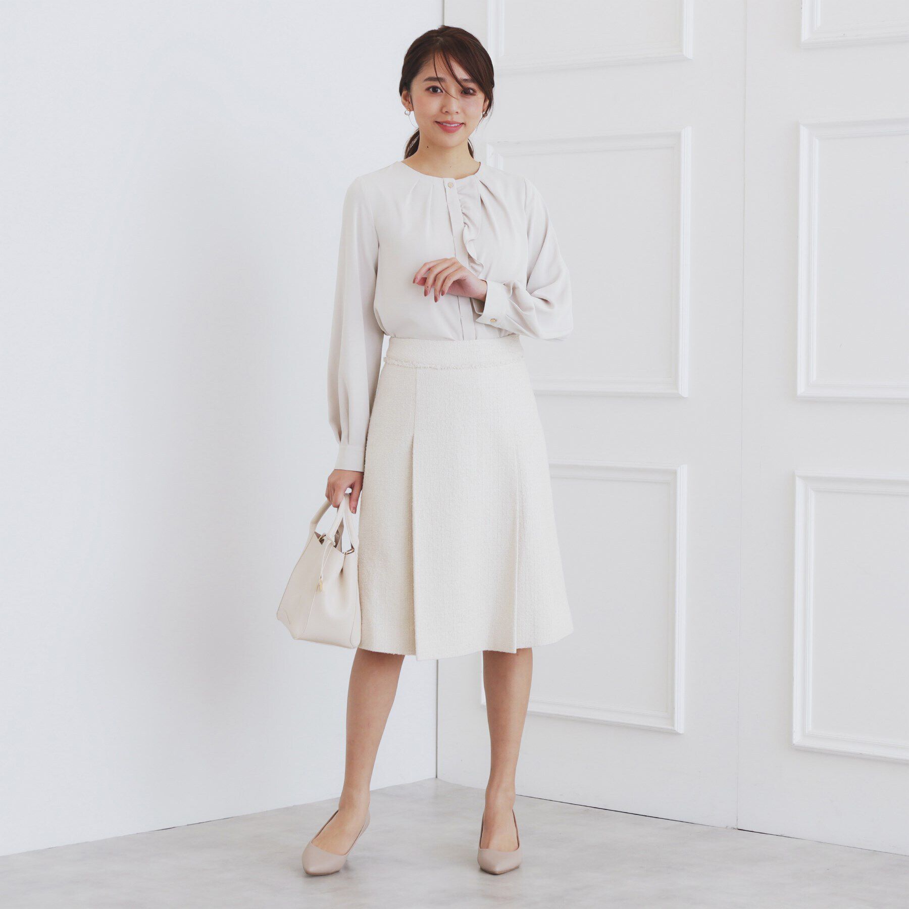 index「＜通勤・セレモニー/セットアップ対応＞Aラインツイードスカート【洗える】」|スカート|