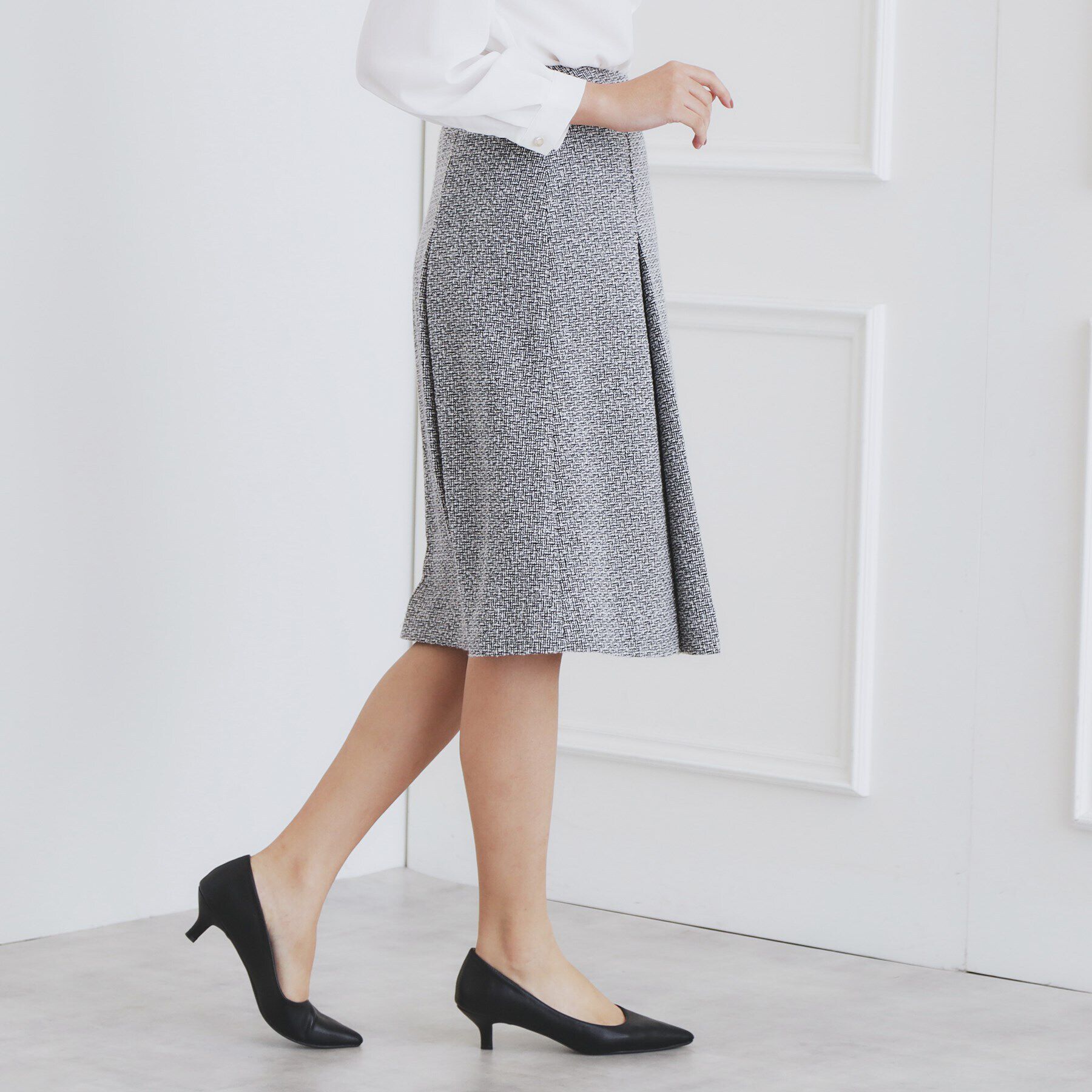 index「＜通勤・セレモニー/セットアップ対応＞Aラインツイードスカート【洗える】」|スカート|