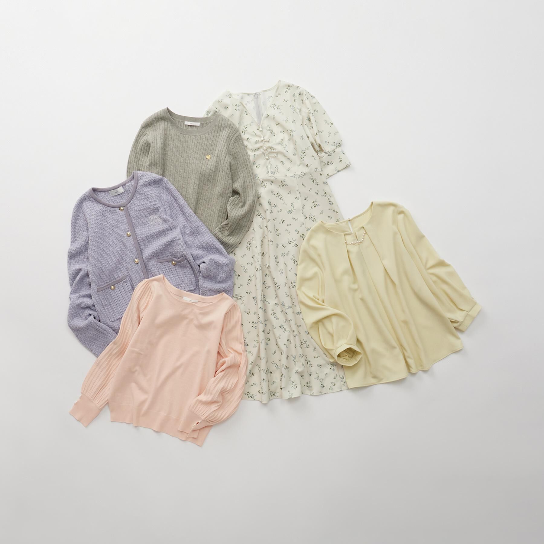 index「フラワーVネックフレアワンピース【洗濯機洗い可/イージーアイロン】」|ワンピース|