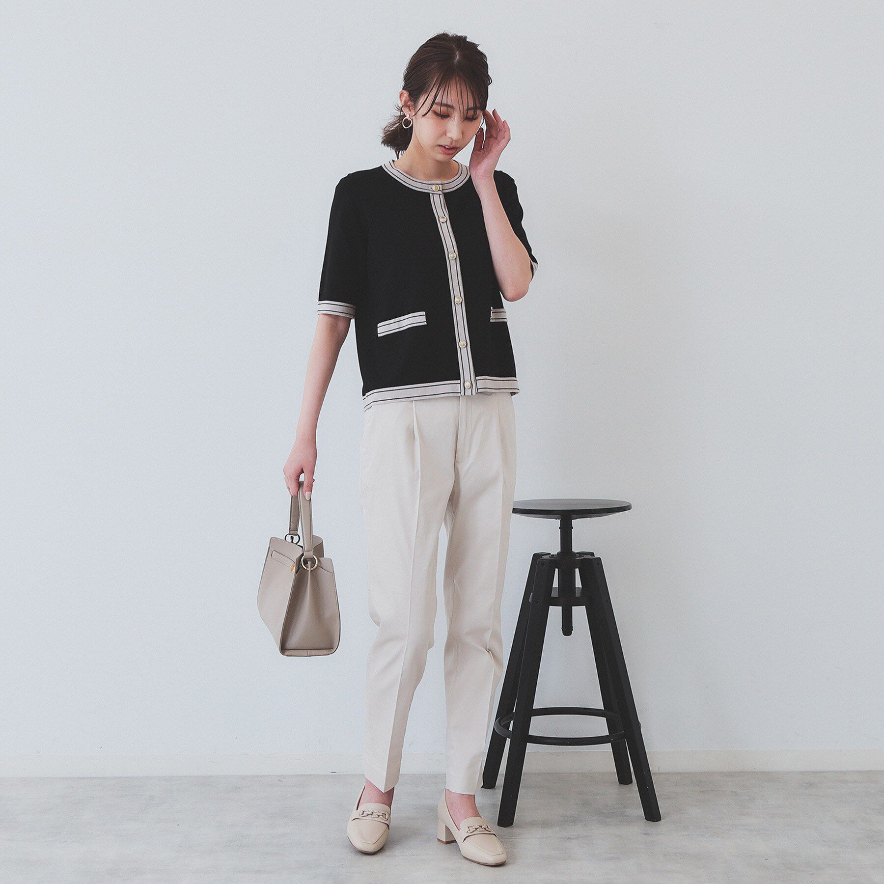 index「《6色展開/XS-LLサイズ》コンパクトストレッチテーパードパンツ【洗濯機洗い可/吸水速乾/透け防止」|その他|