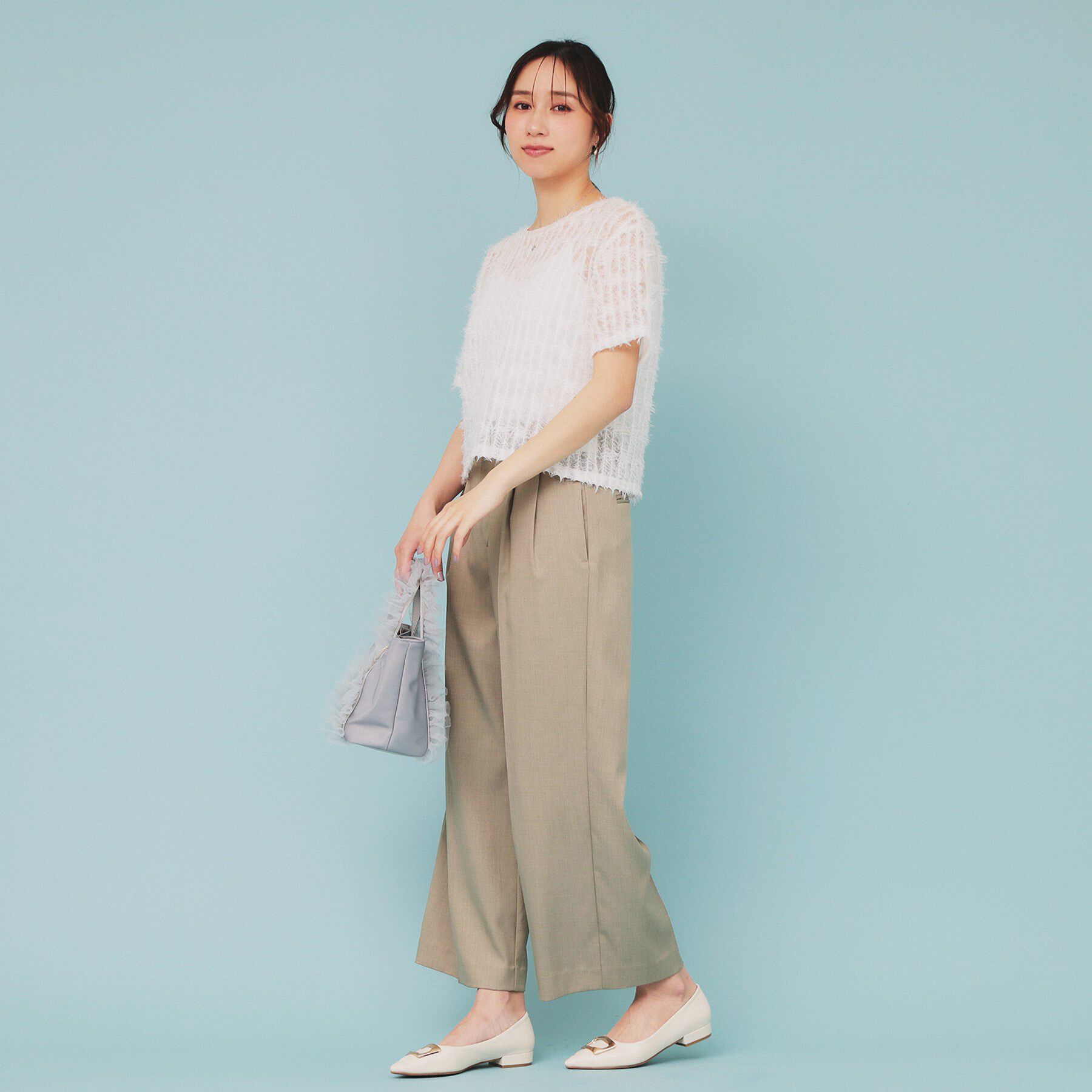 index「チュールフリンジシアートップス【洗える】」|Tシャツ・カットソー|