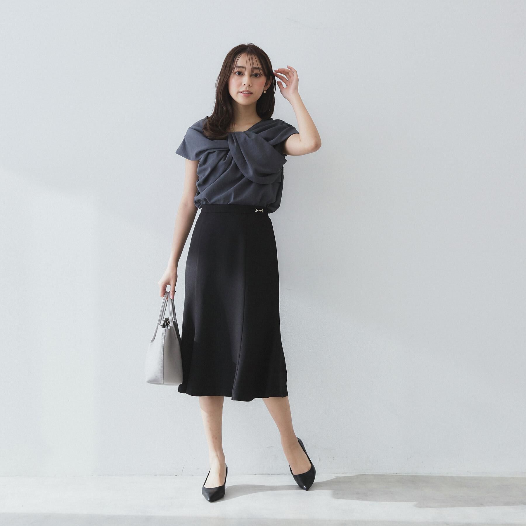 index「麻調マーメイドフレアスカート【洗濯機洗い可/吸水速乾/防シワ/イージーアイロン】」|スカート|