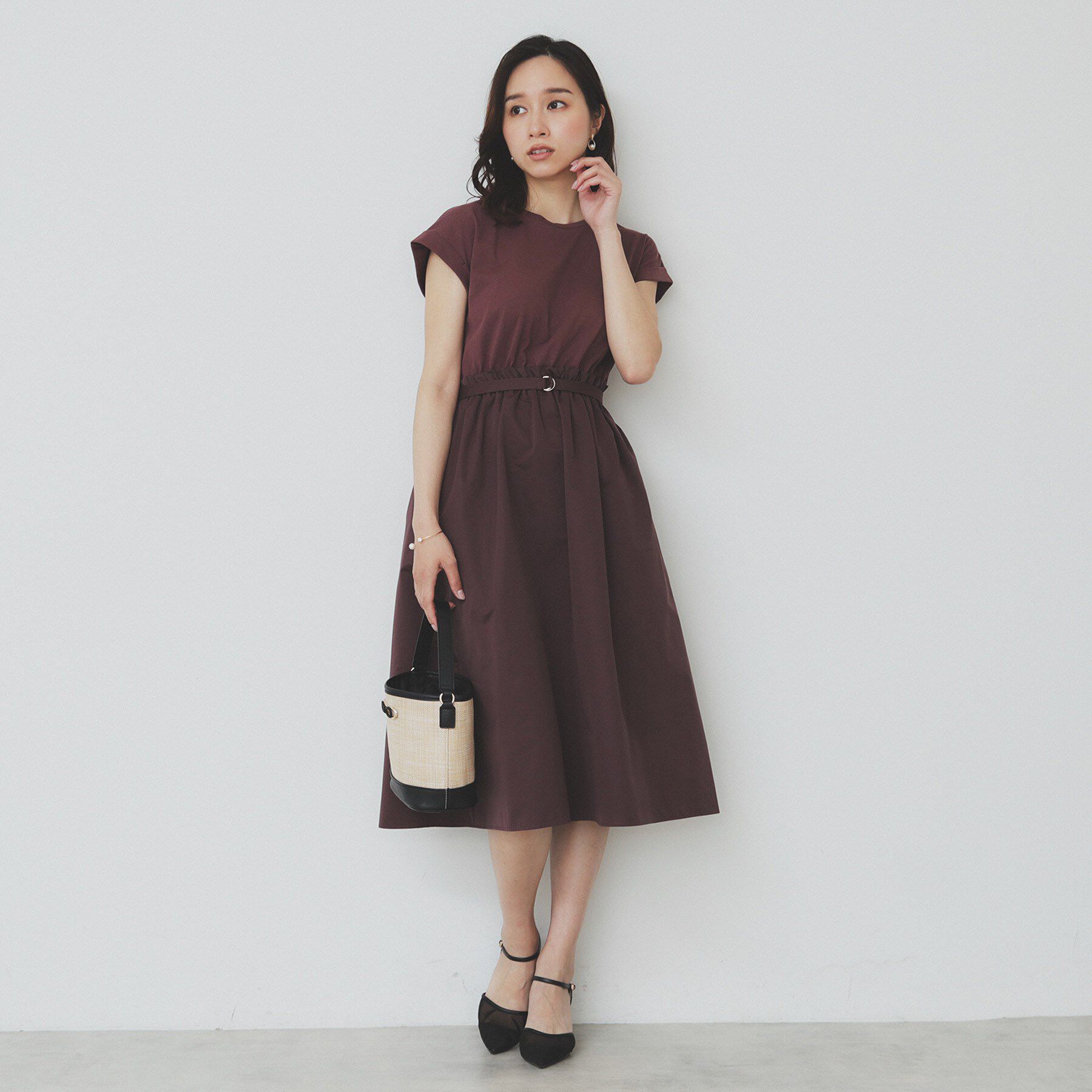 index「ドッキングフレアワンピース【洗濯機洗い可】」|ワンピース|