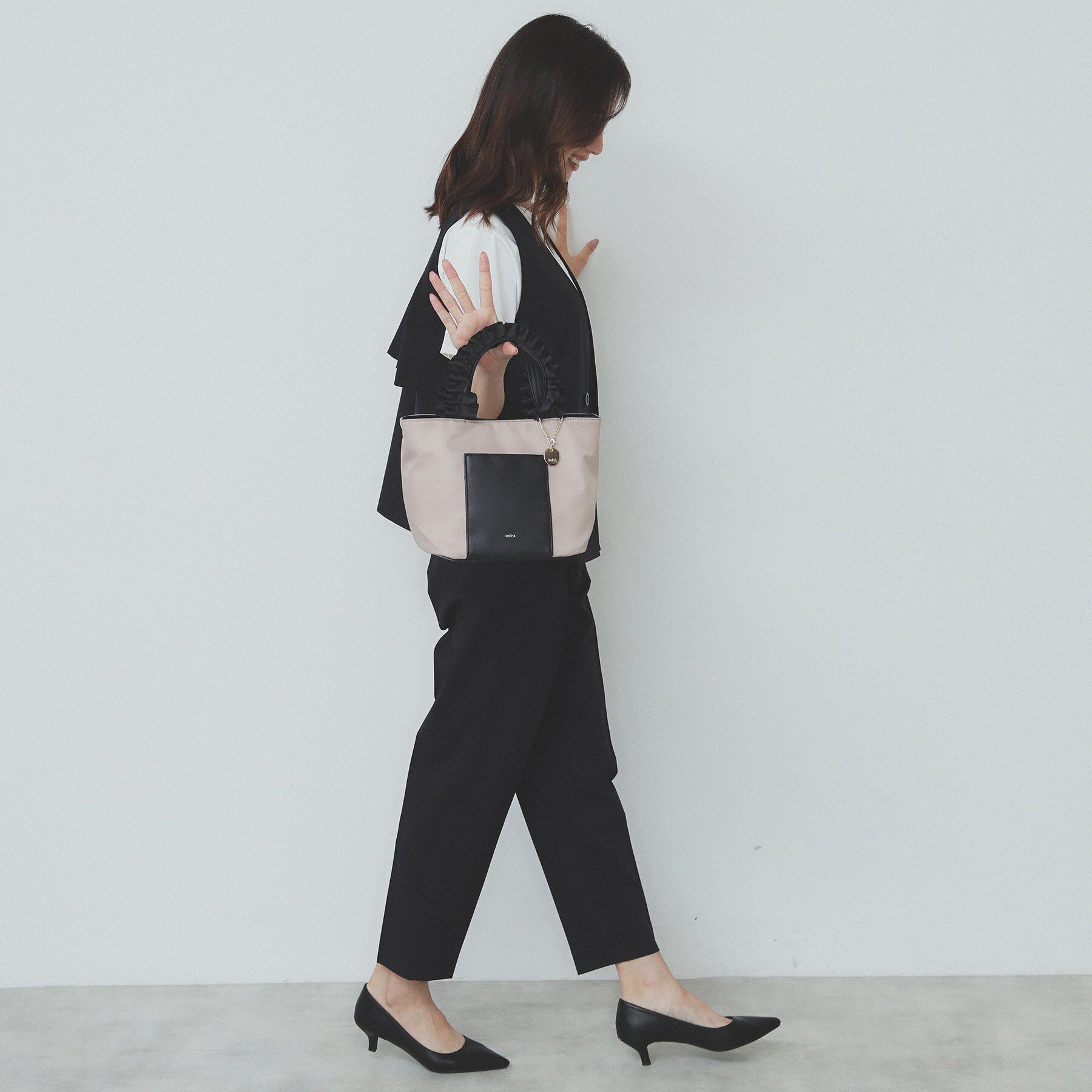 index「【2WAY】持ち手フリルトートバッグ」|トートバッグ|