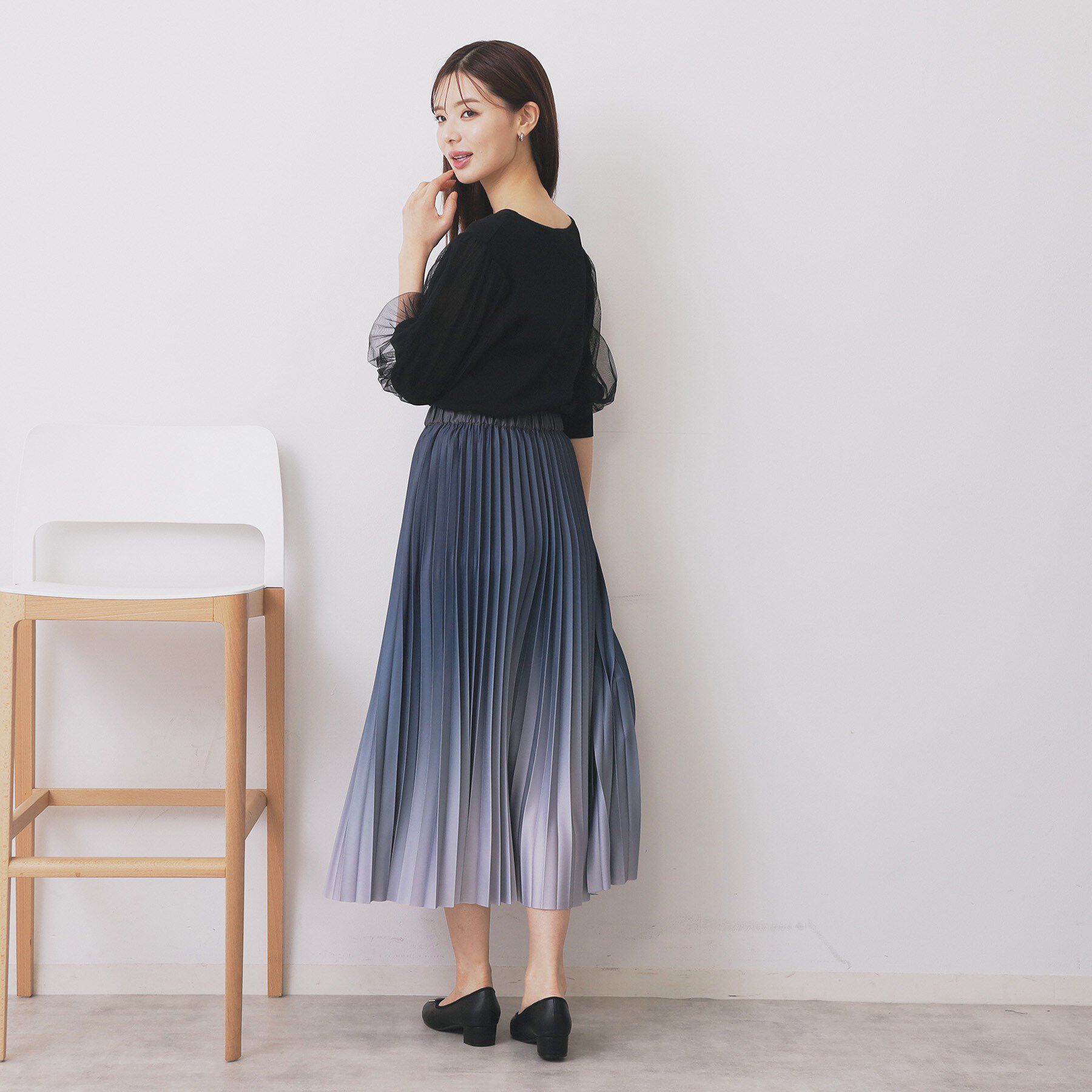 index「《5色展開》マジョリカプリーツスリーブニット【洗濯機洗い可】」|ニット・セーター|