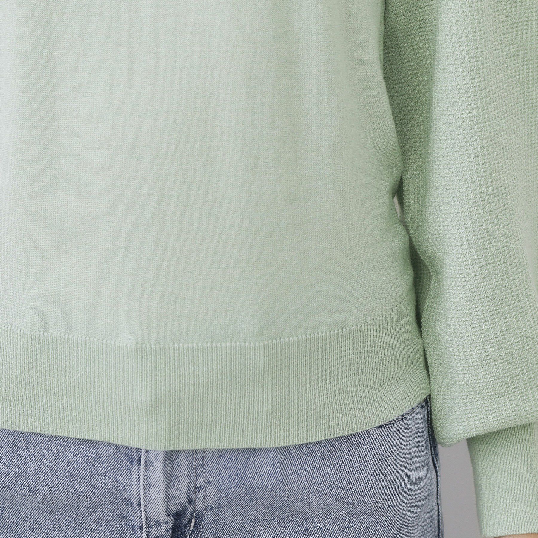 index「柄編みスリーブハイネックニット【洗濯機OK】」|ニット・セーター|