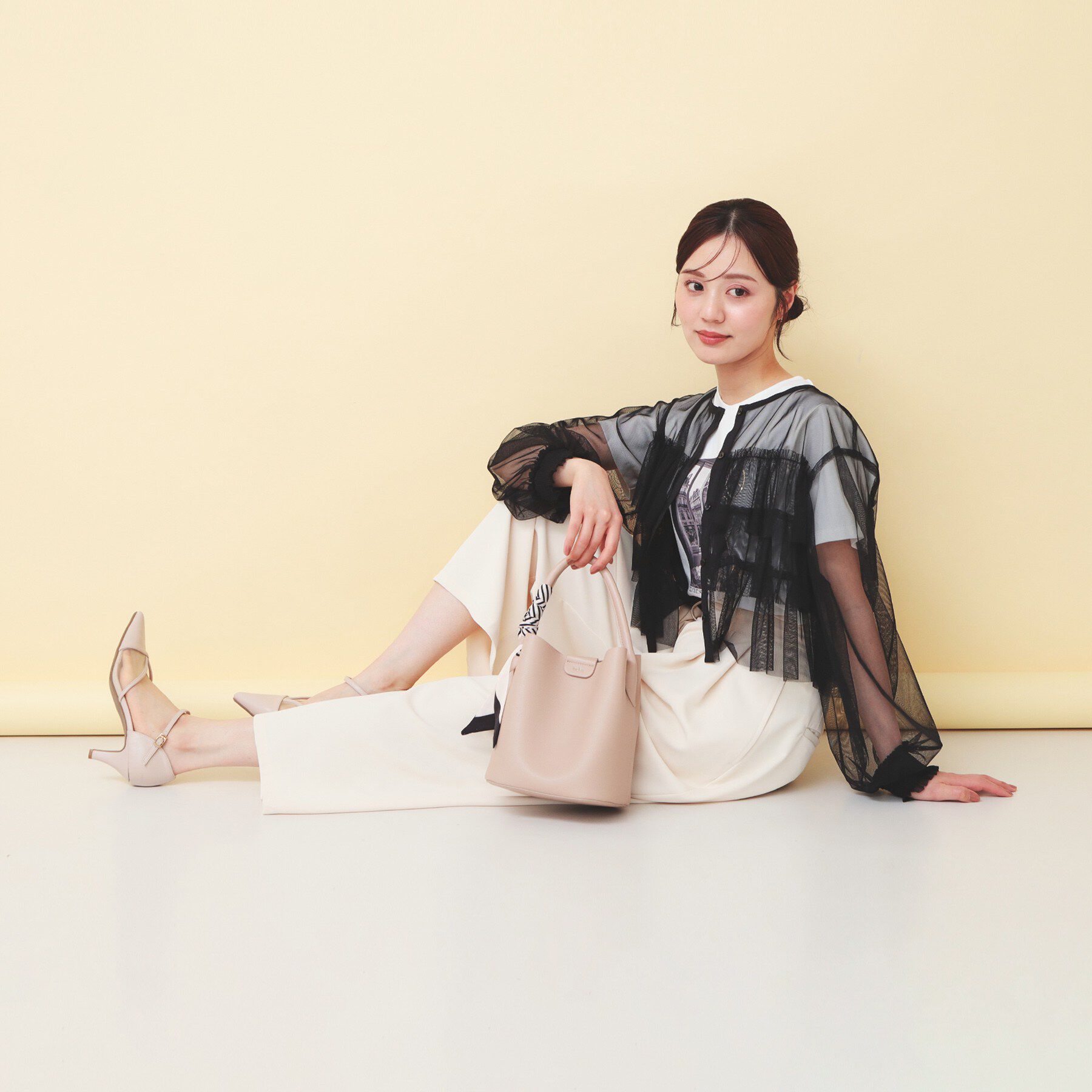 index「チュール3段フリルカーディガン【洗濯機OK】」|カーディガン|