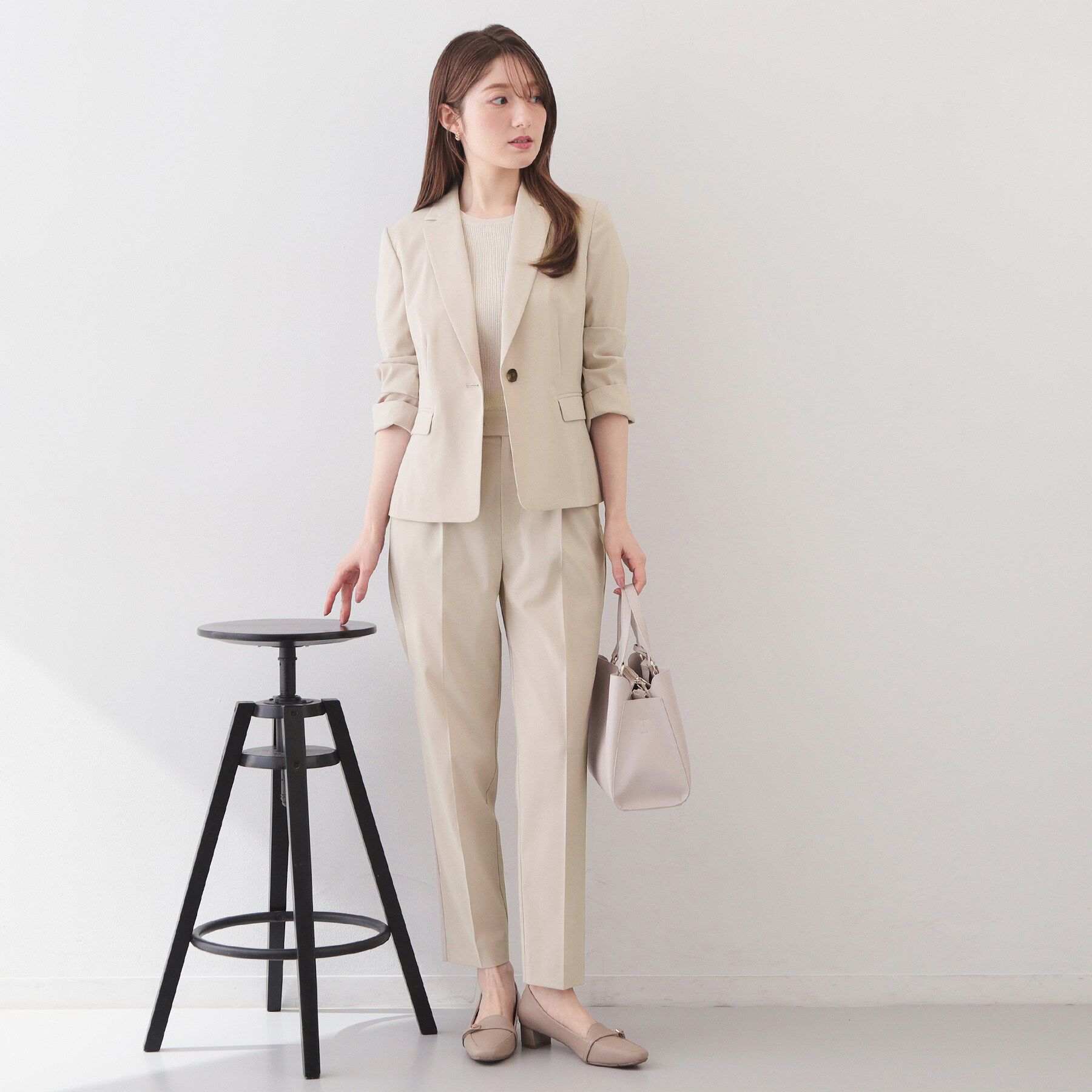 index「ストレッチテーパードパンツ/セットアップ対応可【洗濯機OK/接触冷感/吸水速乾/イージーアイロン】《」|その他|