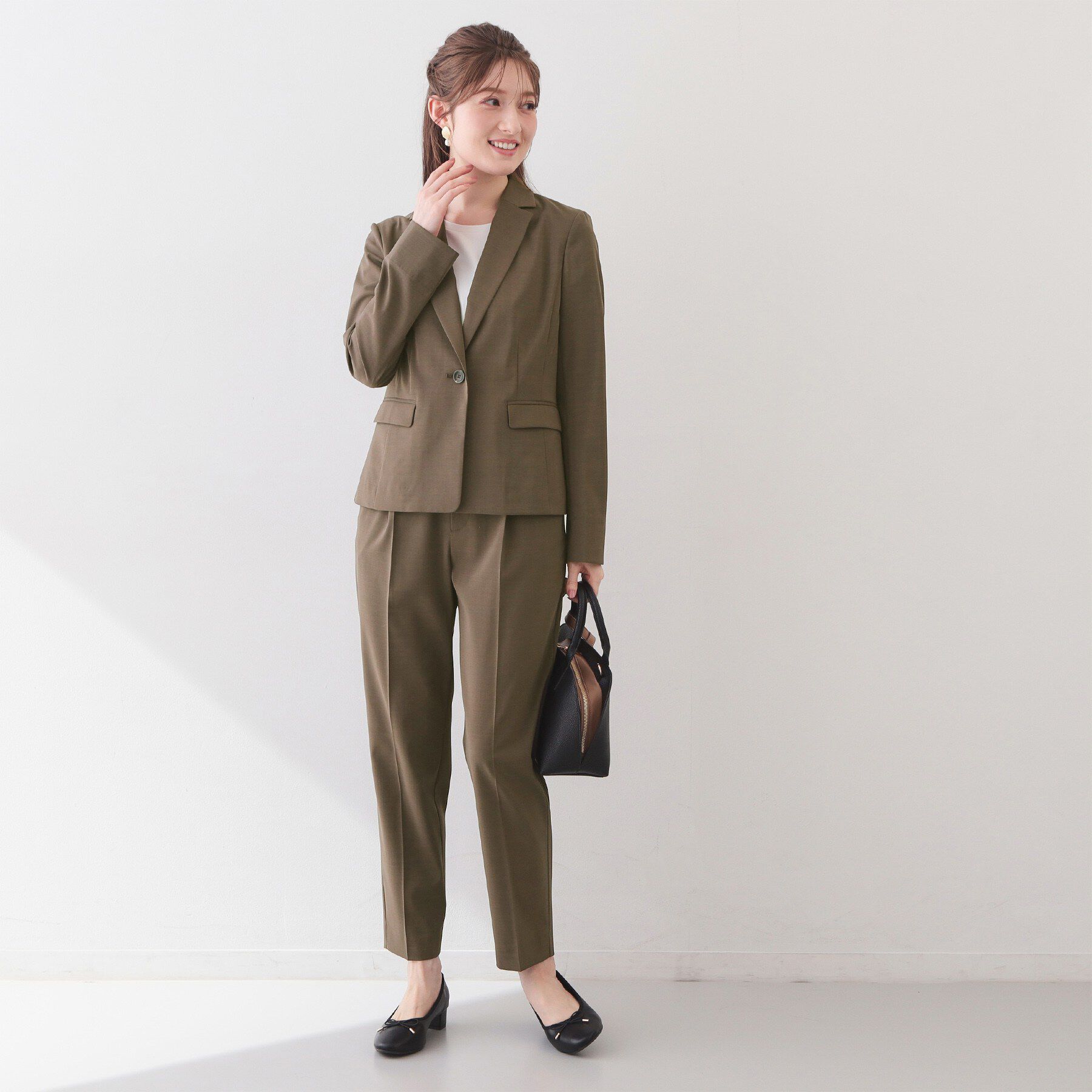 index「ストレッチテーパードパンツ/セットアップ対応可【洗濯機OK/接触冷感/吸水速乾/イージーアイロン】《」|その他|