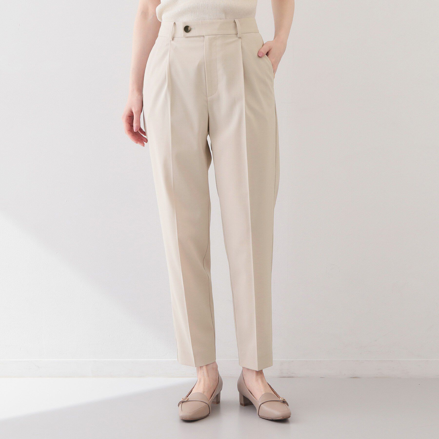 index「ストレッチテーパードパンツ/セットアップ対応可【洗濯機OK/接触冷感/吸水速乾/イージーアイロン】《」|その他|