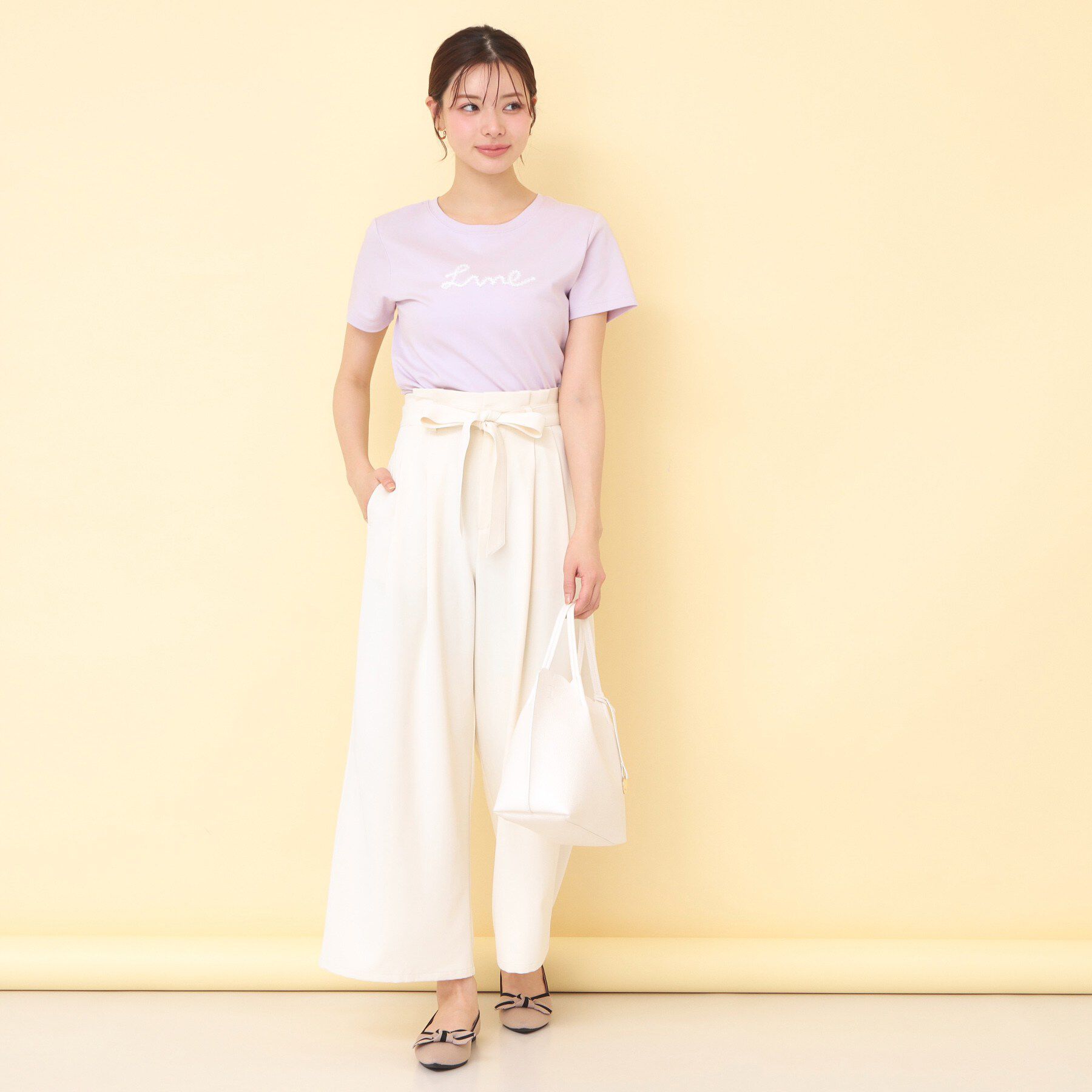 index「リボンテープロゴTシャツ【洗濯機OK／接触冷感／UVケア】」|Tシャツ・カットソー|