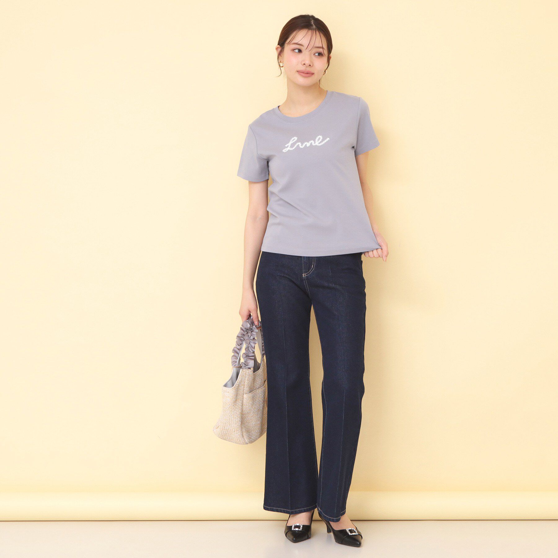 index「リボンテープロゴTシャツ【洗濯機OK／接触冷感／UVケア】」|Tシャツ・カットソー|