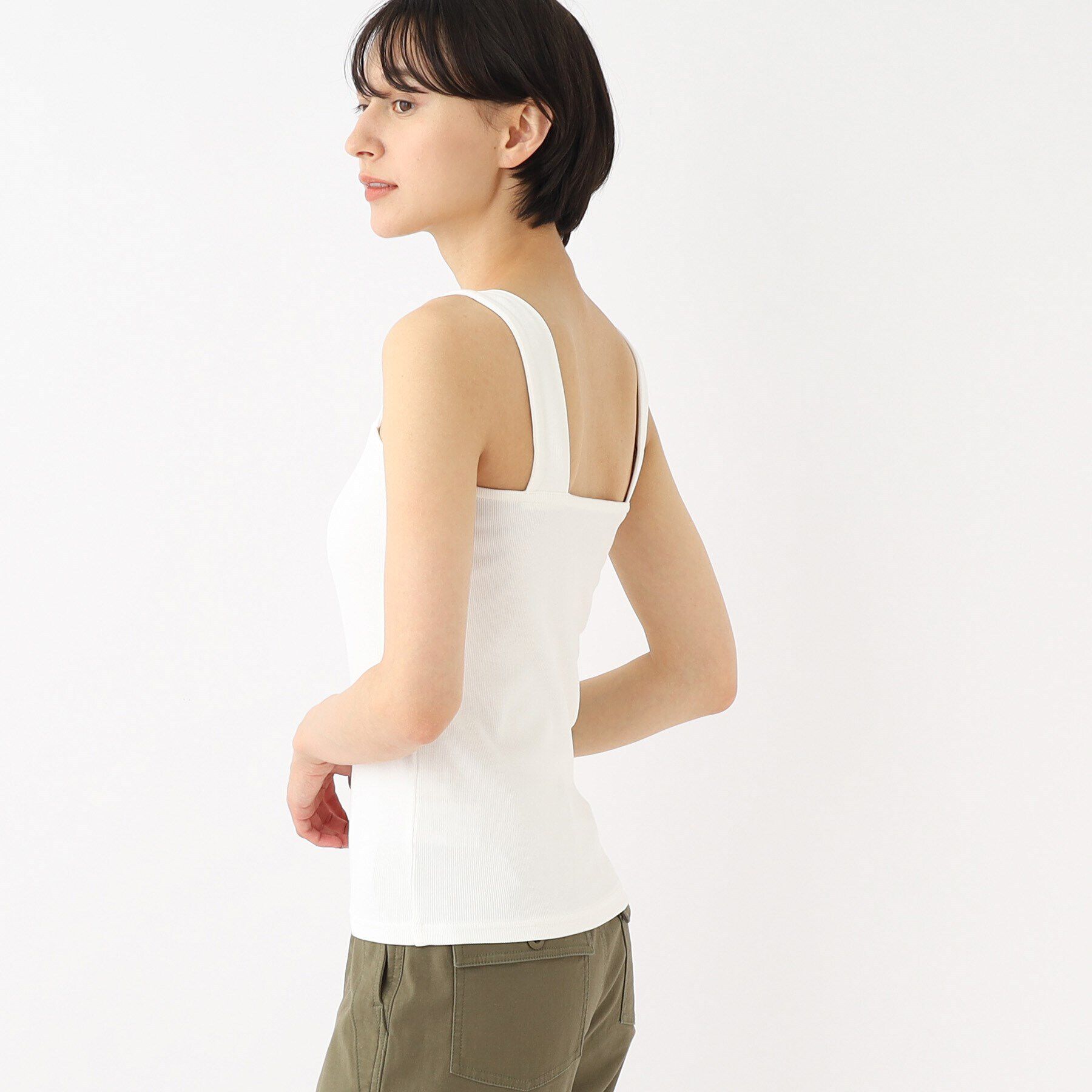 OPAQUE.CLIP「ワイドストラップキャミソール【洗濯機洗い可】」|キャミソール|