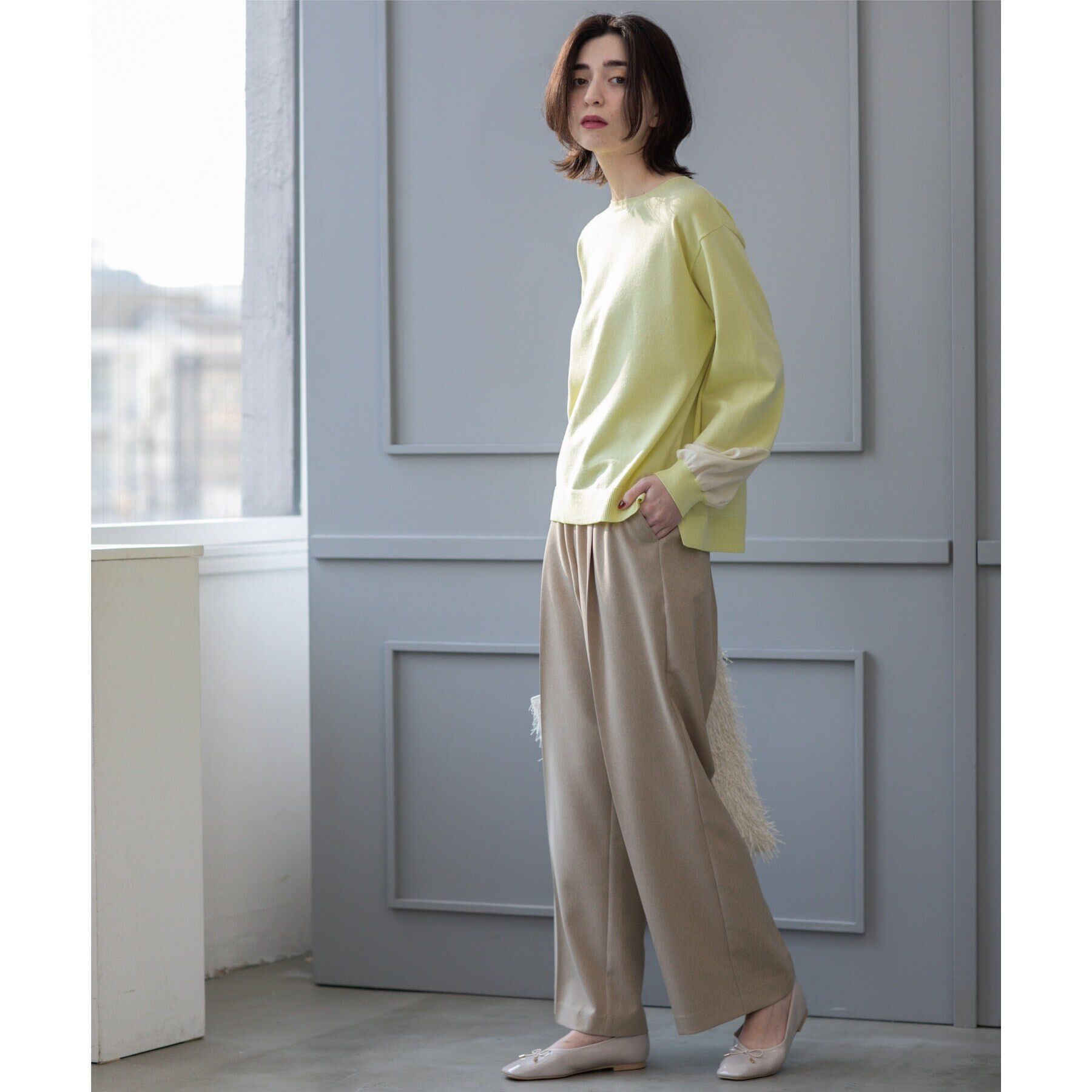 OPAQUE.CLIP「《SS-LLsize》美脚ストレッチイージーワイドパンツ【洗濯機洗い可/防シワ】」|その他|