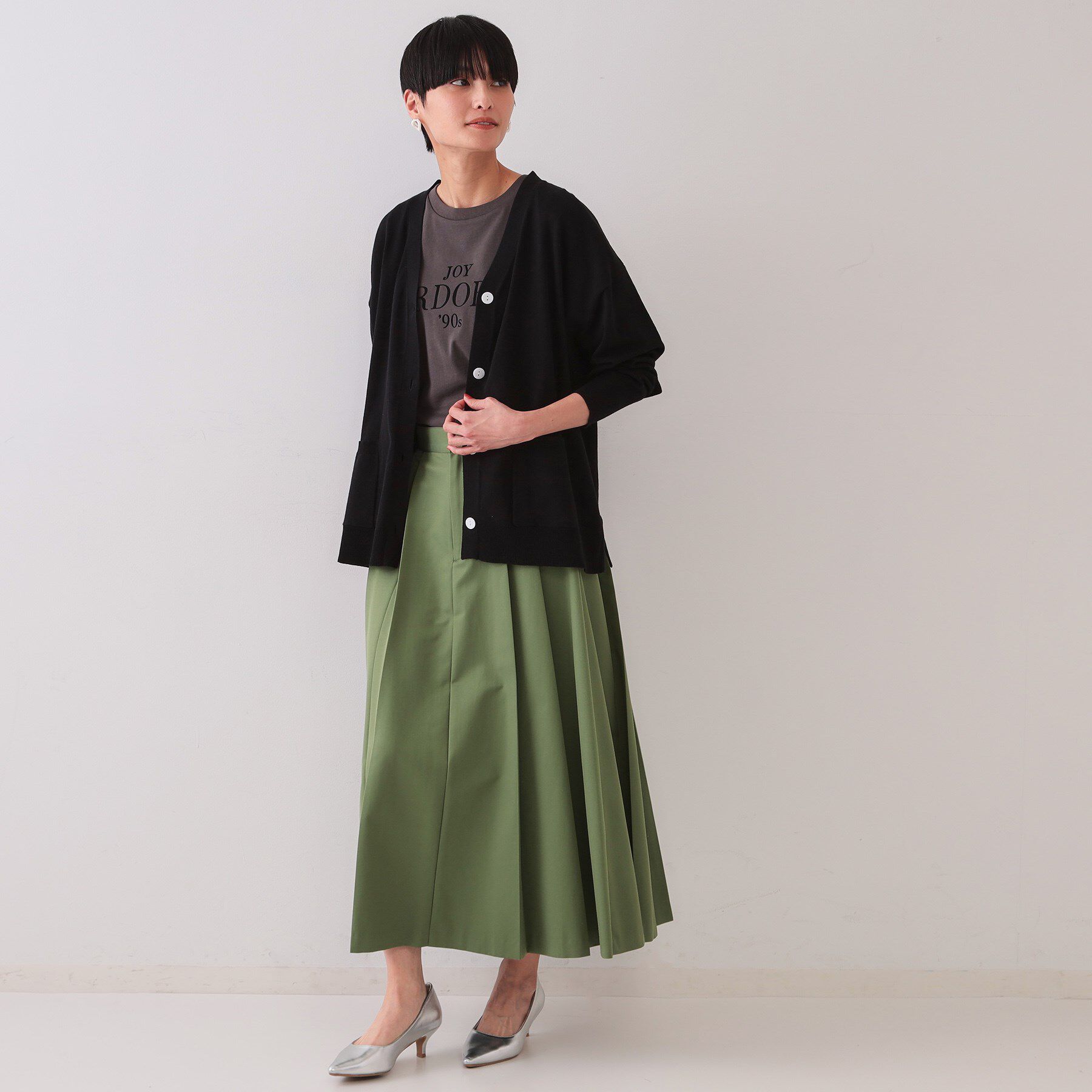 OPAQUE.CLIP「ワイドVネックニットカーディガン【洗濯機洗い可】」|カーディガン|