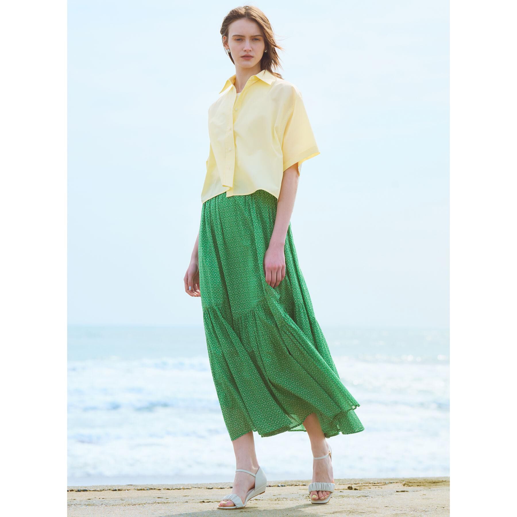 OPAQUE.CLIP「クロップドハーフスリーブシャツ【洗濯機洗い可】」|シャツ・ブラウス|