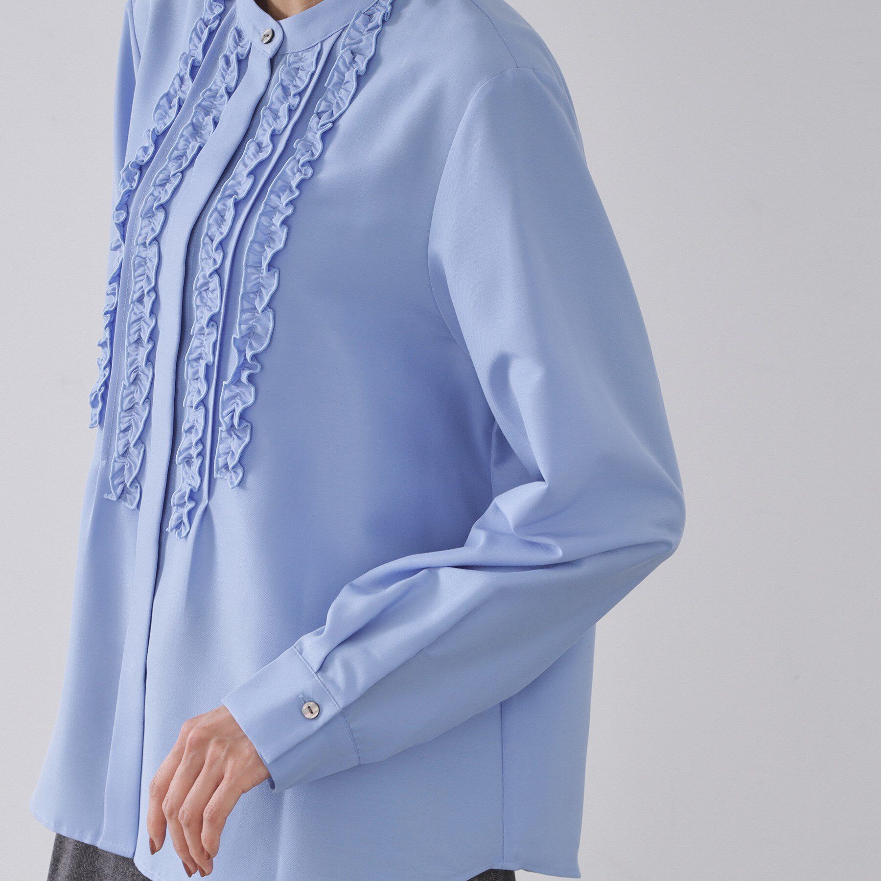 OPAQUE.CLIP「フロントフリルブラウス【洗濯機OK】」|シャツ・ブラウス|