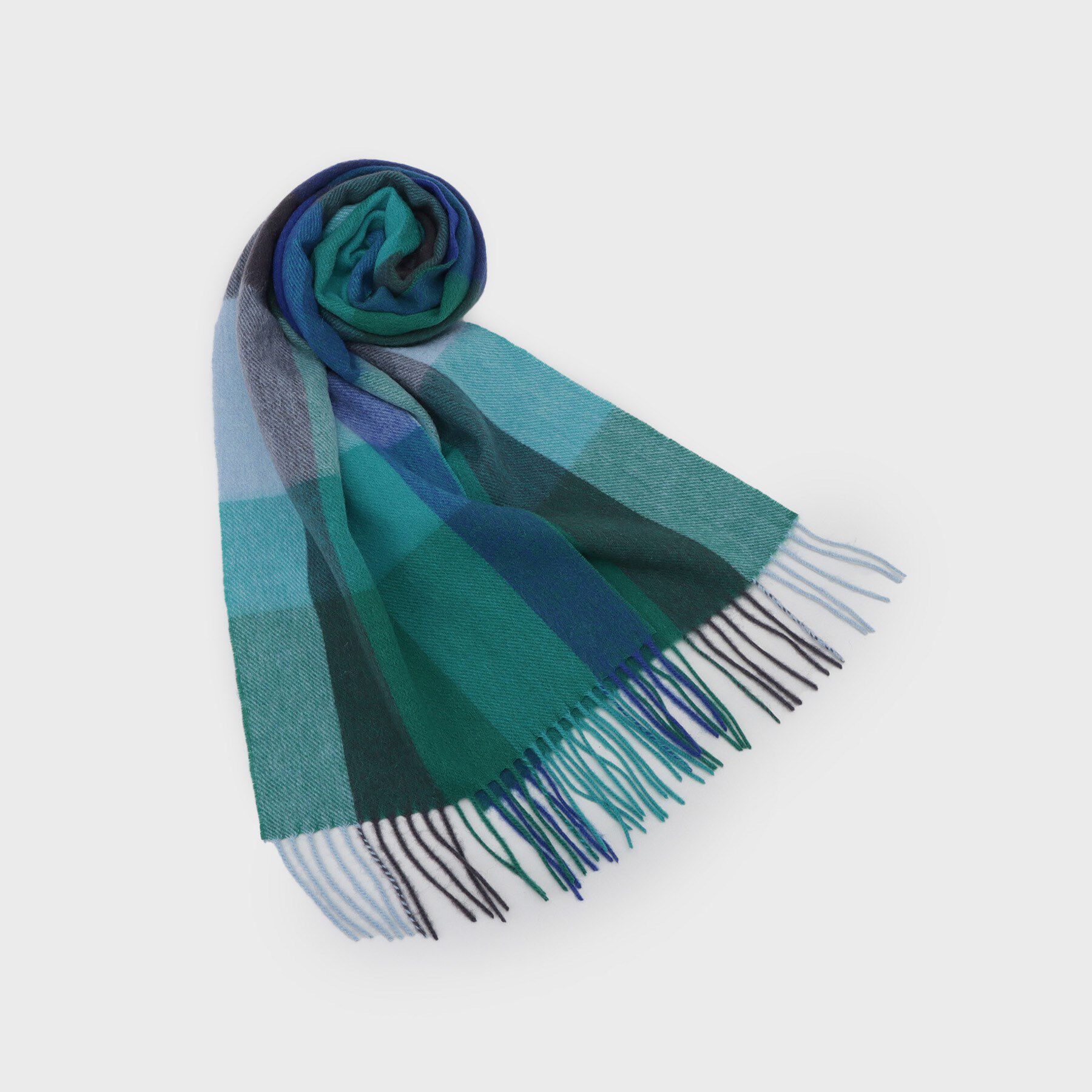 OPAQUE.CLIP「ウール100％マフラー【12col/洗える】」|ストール|グリーン(222)