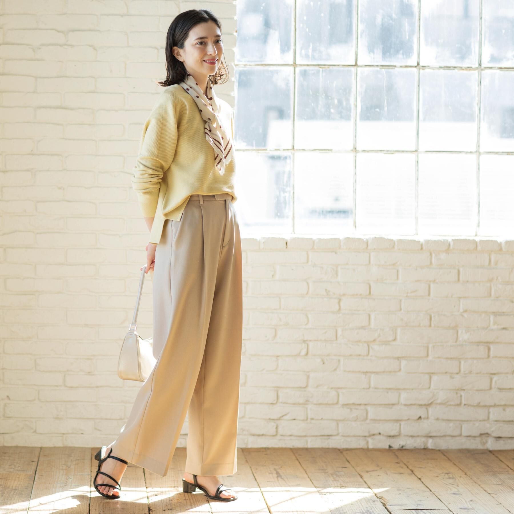 OPAQUE.CLIP「美脚ストレッチストレートワイドパンツ【洗濯機OK】」|その他|