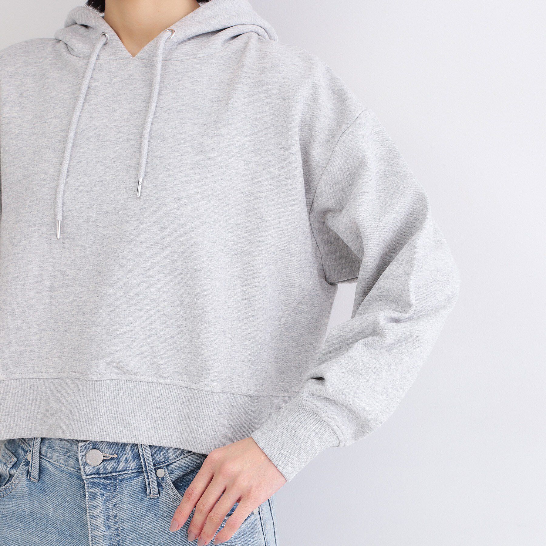 OPAQUE.CLIP「ショート裏毛フーディ【洗濯機OK】」|パーカー|