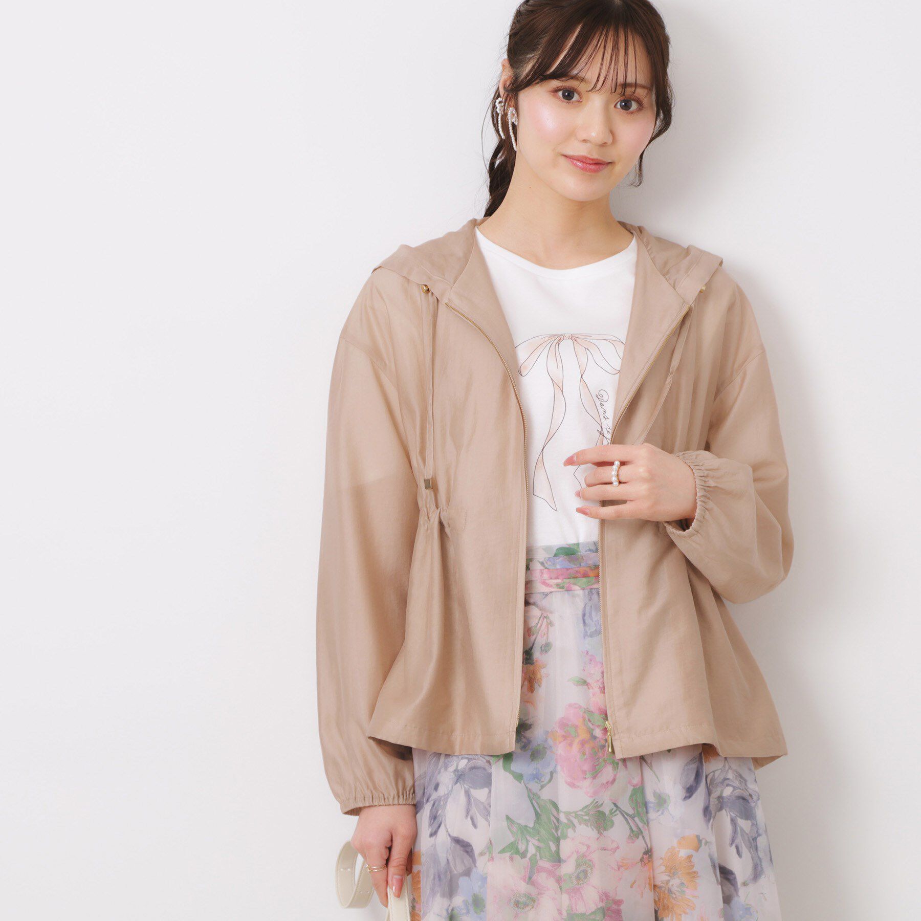 Couture broach「【オシャレな透け感・ペプラム】愛されシアーマンパ」|ブルゾン・スタジャン|