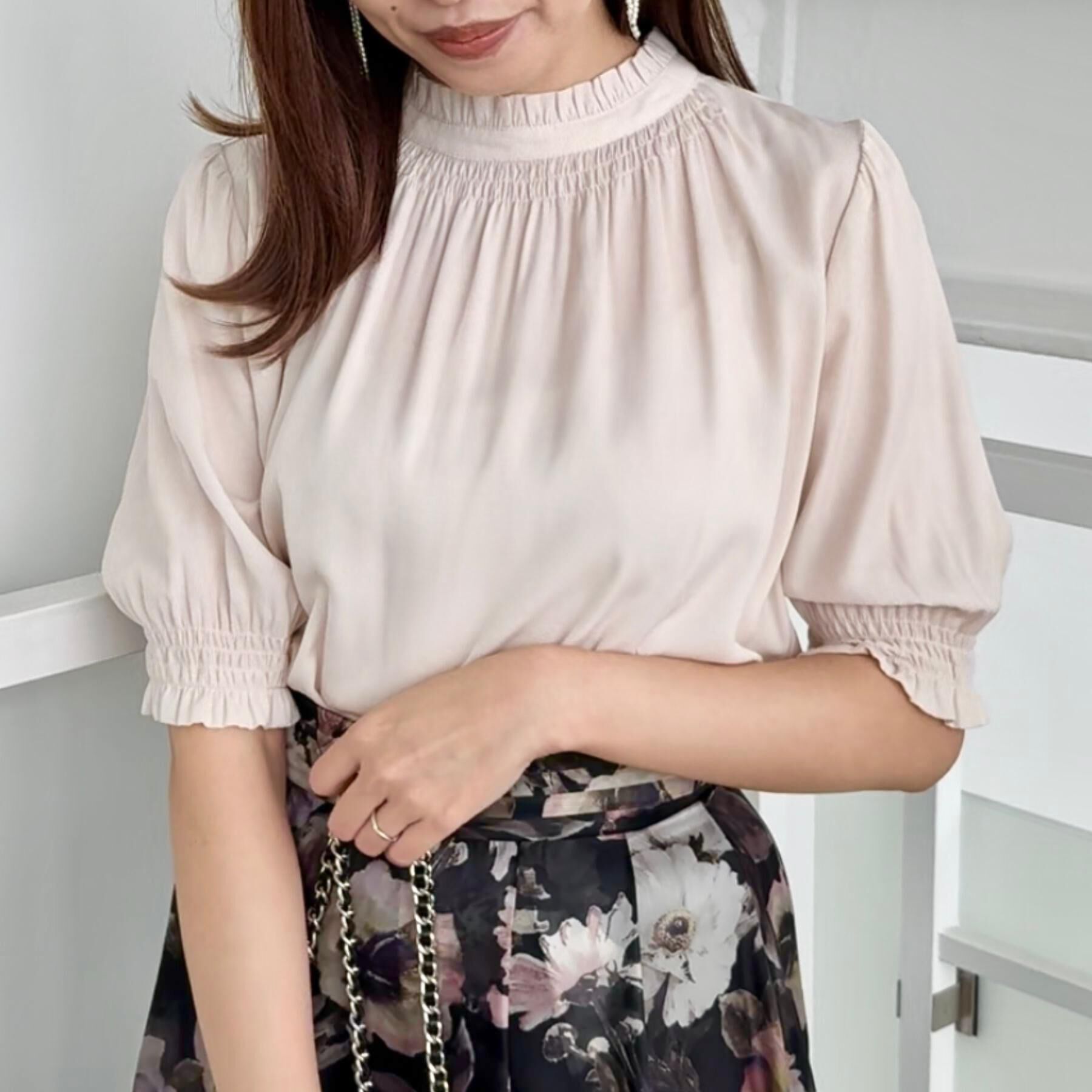 Couture broach「【SS～LLサイズ・二の腕カバー・通勤】RTピケシャーリングブラウス」|シャツ・ブラウス|