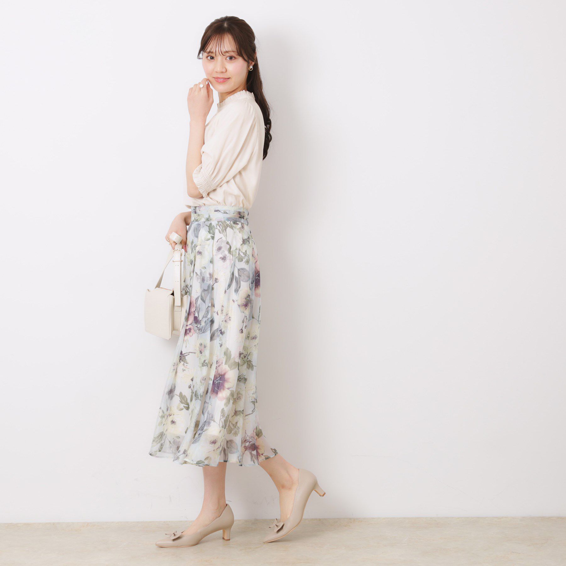 Couture broach「【SS～LLサイズ・二の腕カバー・通勤】RTピケシャーリングブラウス」|シャツ・ブラウス|