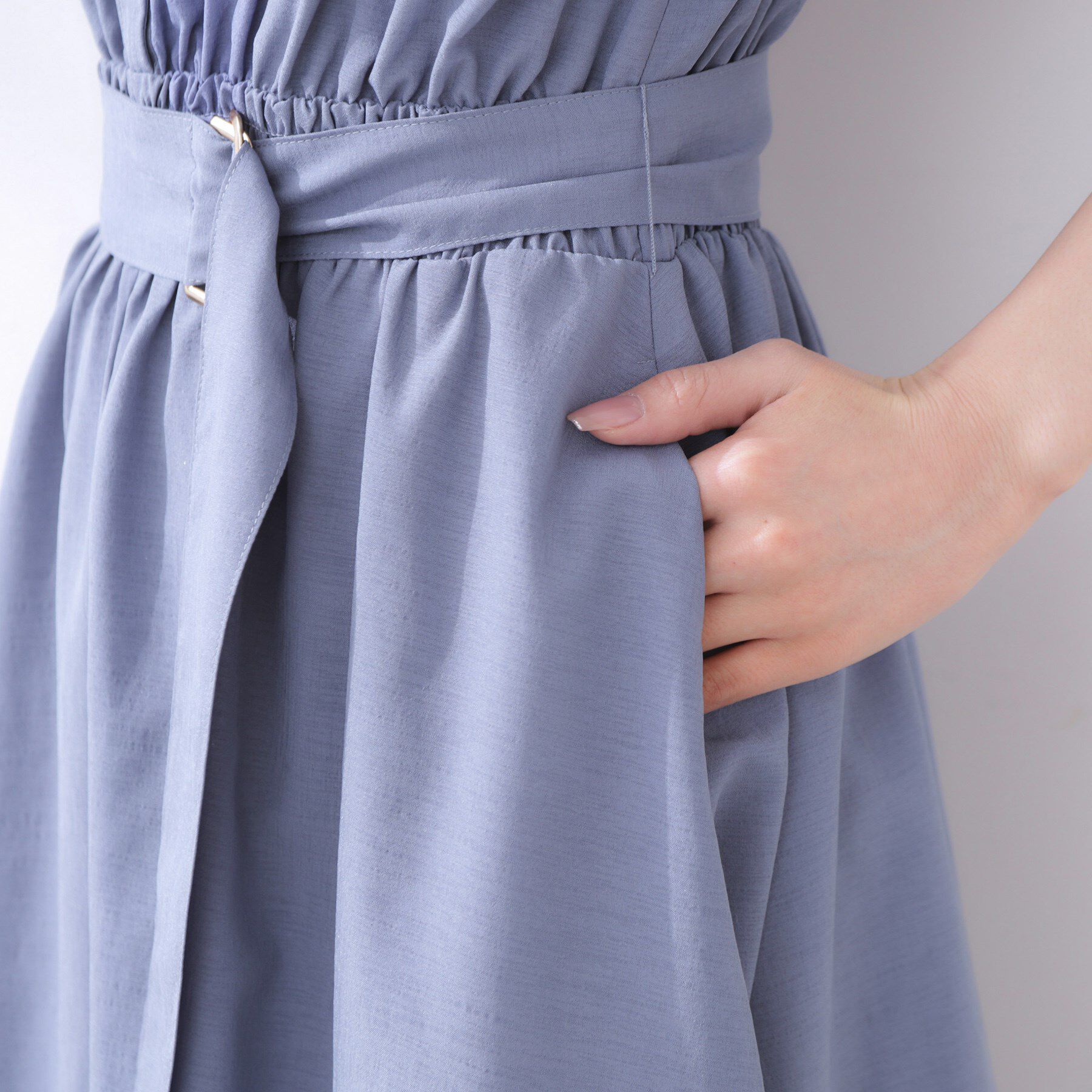 Couture broach「【ドライタッチ・しわになりにくい・通勤】麻調シャツワンピース」|ワンピース|