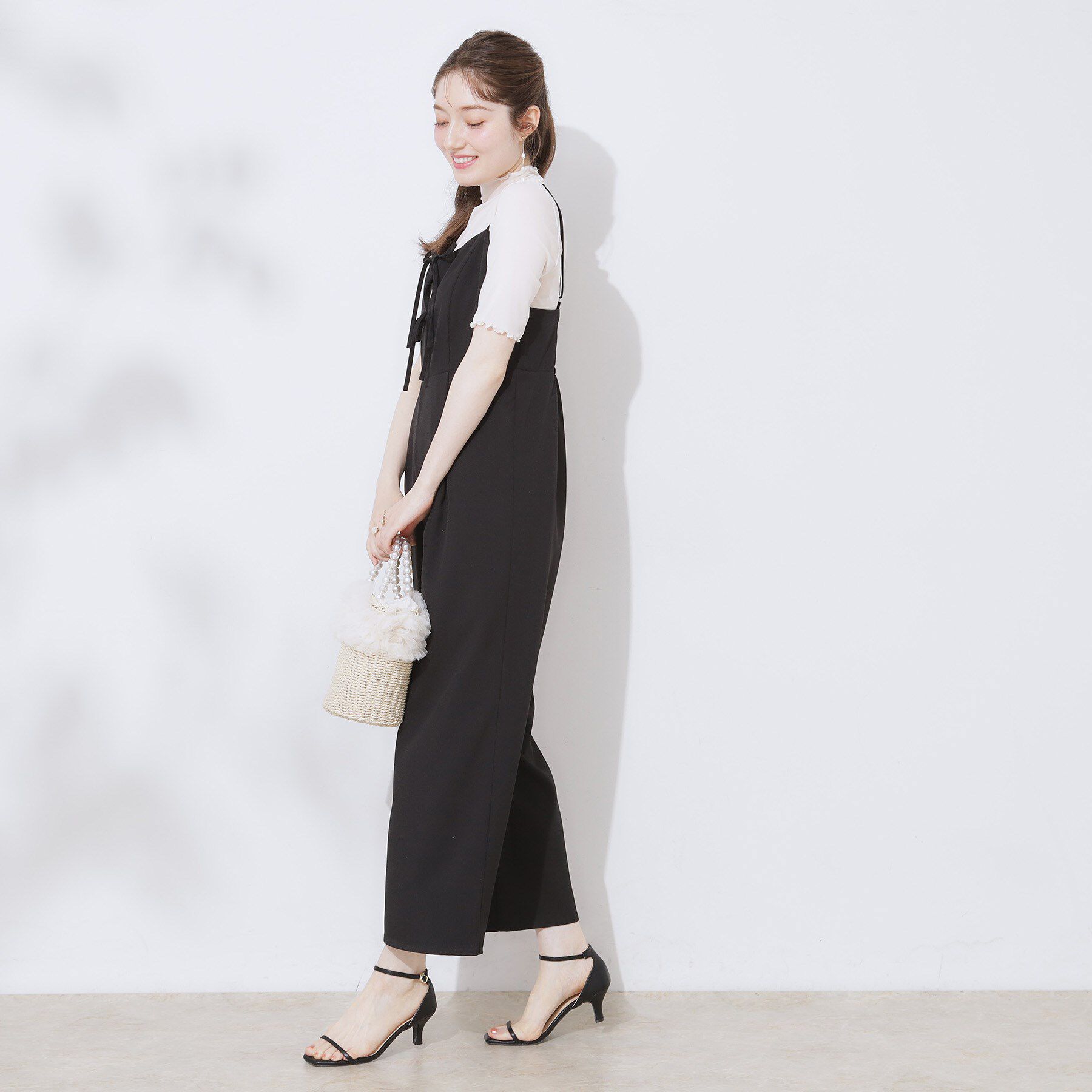 Couture broach「シアーチュール5分袖トップス」|Tシャツ・カットソー|