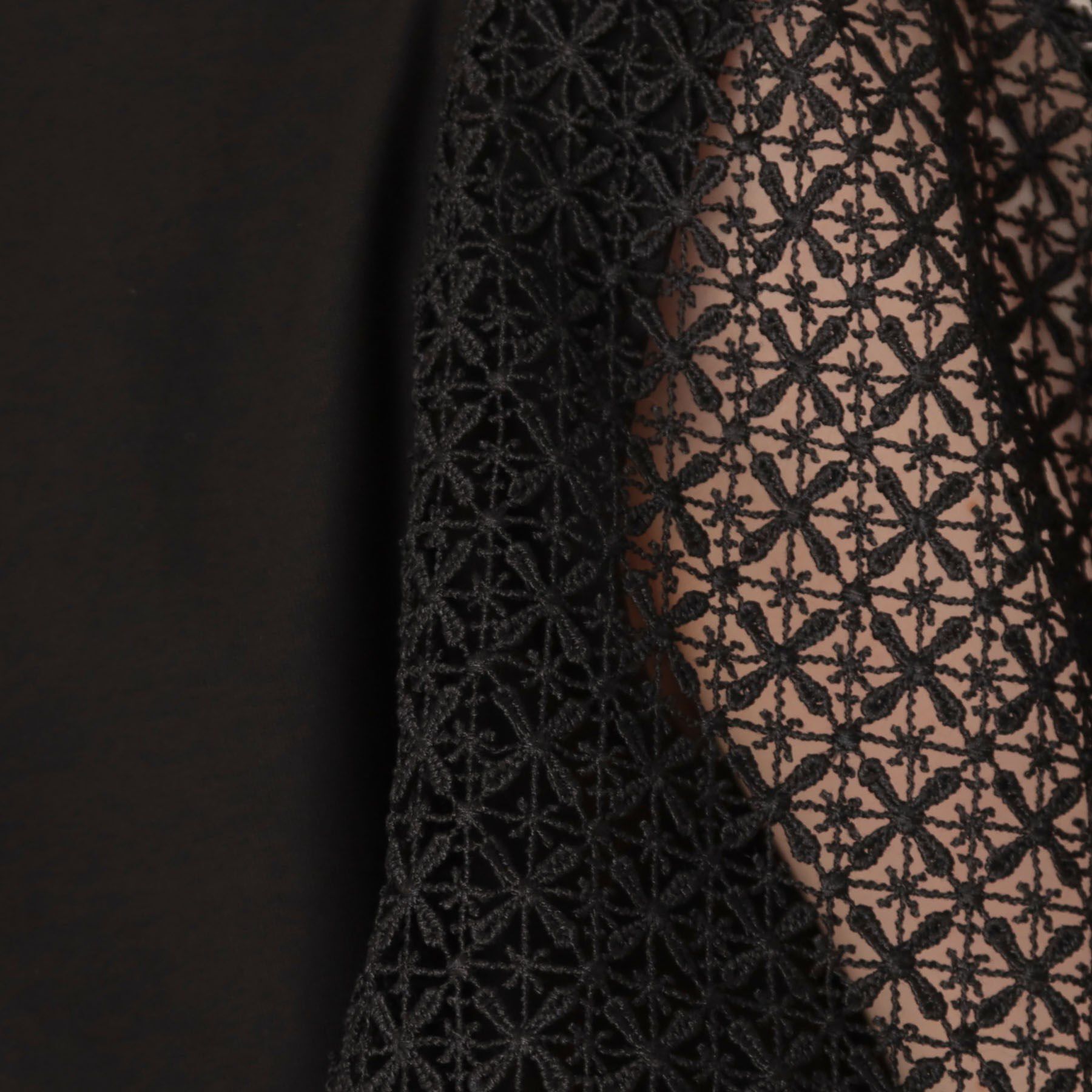 Couture broach「【接触冷感・5分袖】ケミカルレースフレアスリーブトップス」|Tシャツ・カットソー|