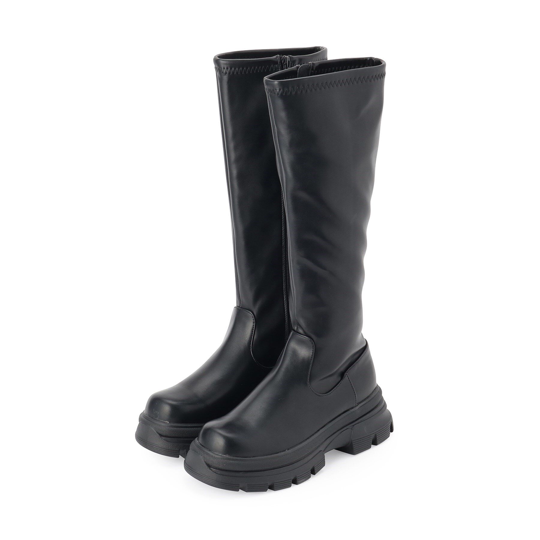 Couture broach「ストレッチロングブーツ」|ショートブーツ|ブラック(019)