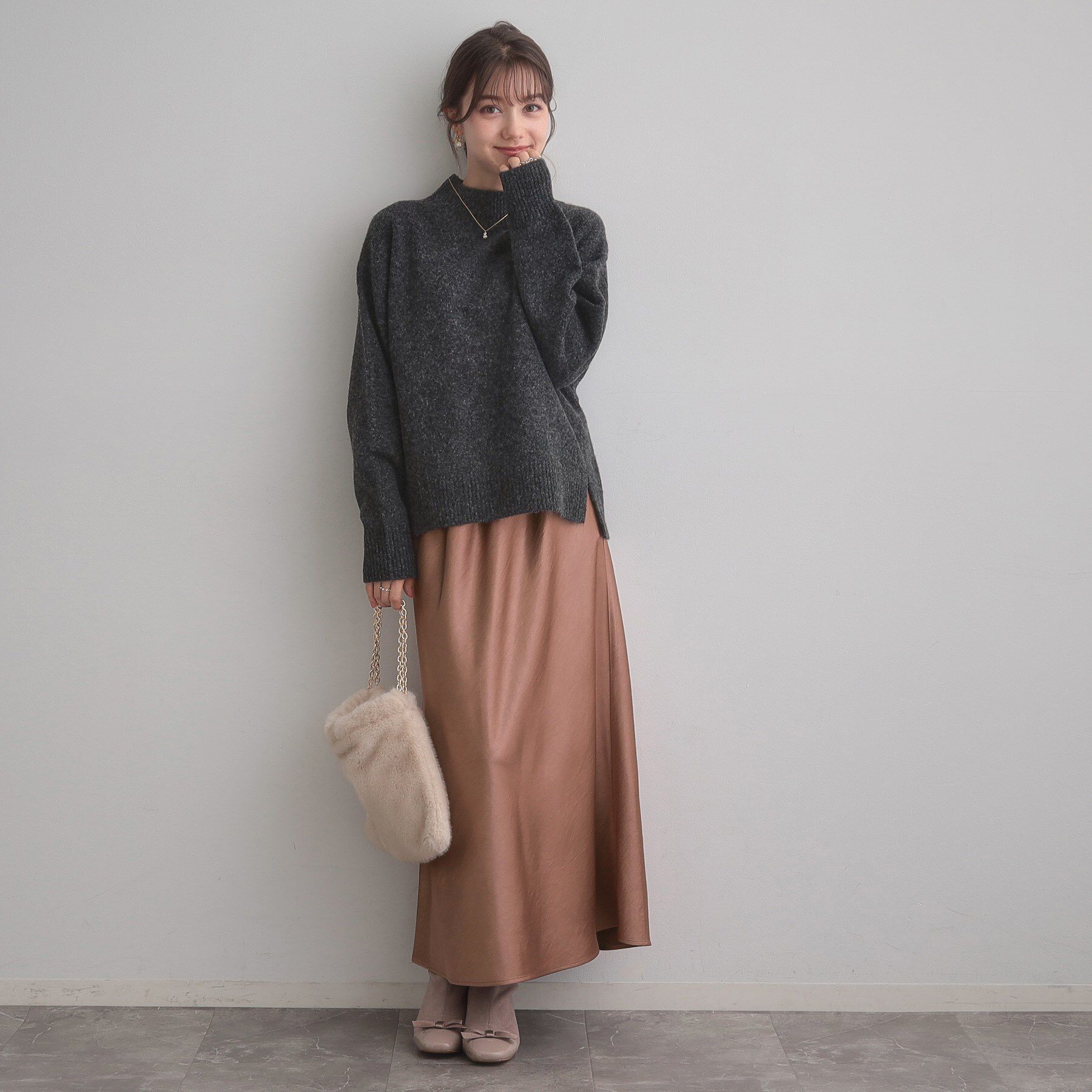 Couture broach「シルキーヘビーサテンスカート」|スカート|