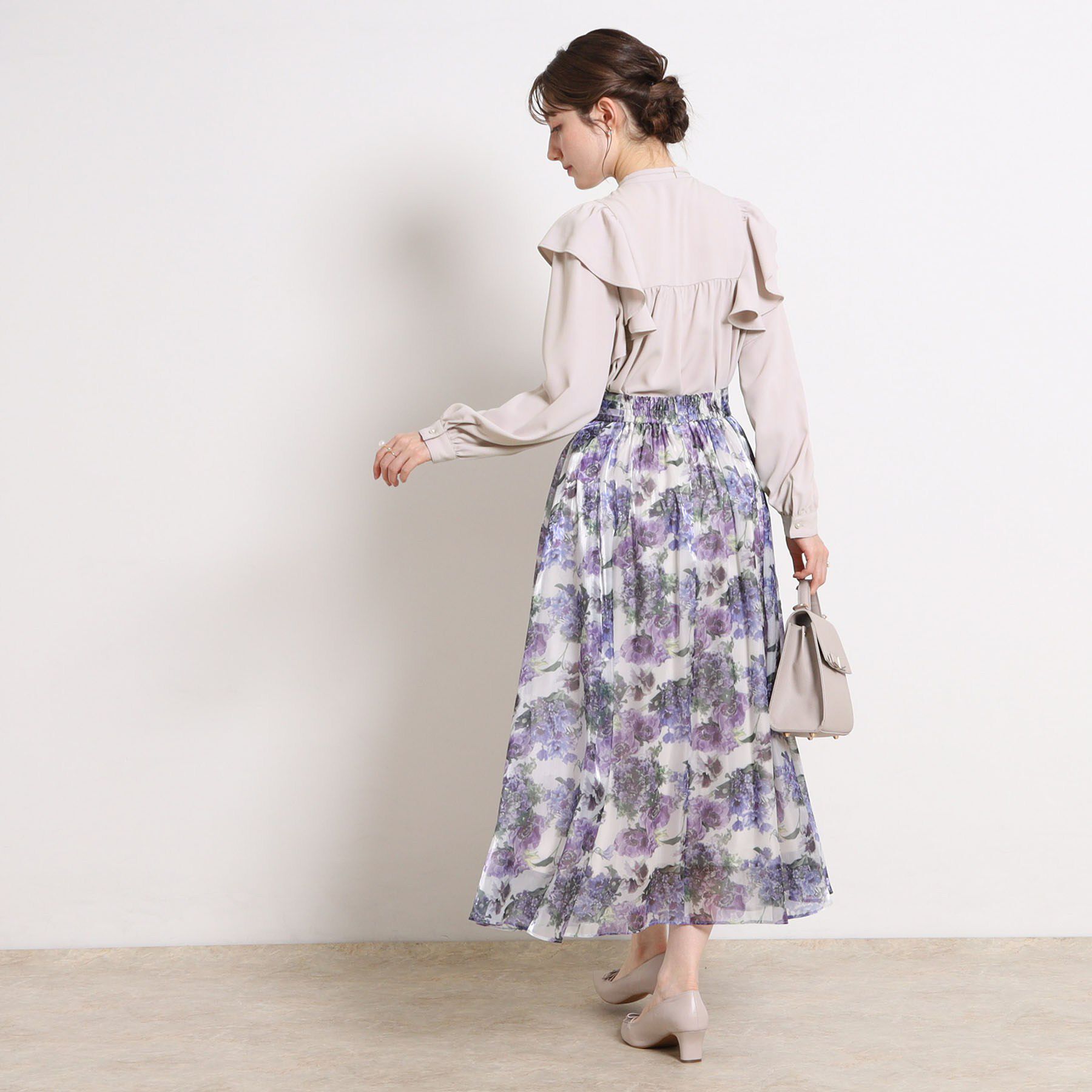 Couture broach「【洗える・リボン取り外し可】フリルジョーゼットブラウス」|シャツ・ブラウス|