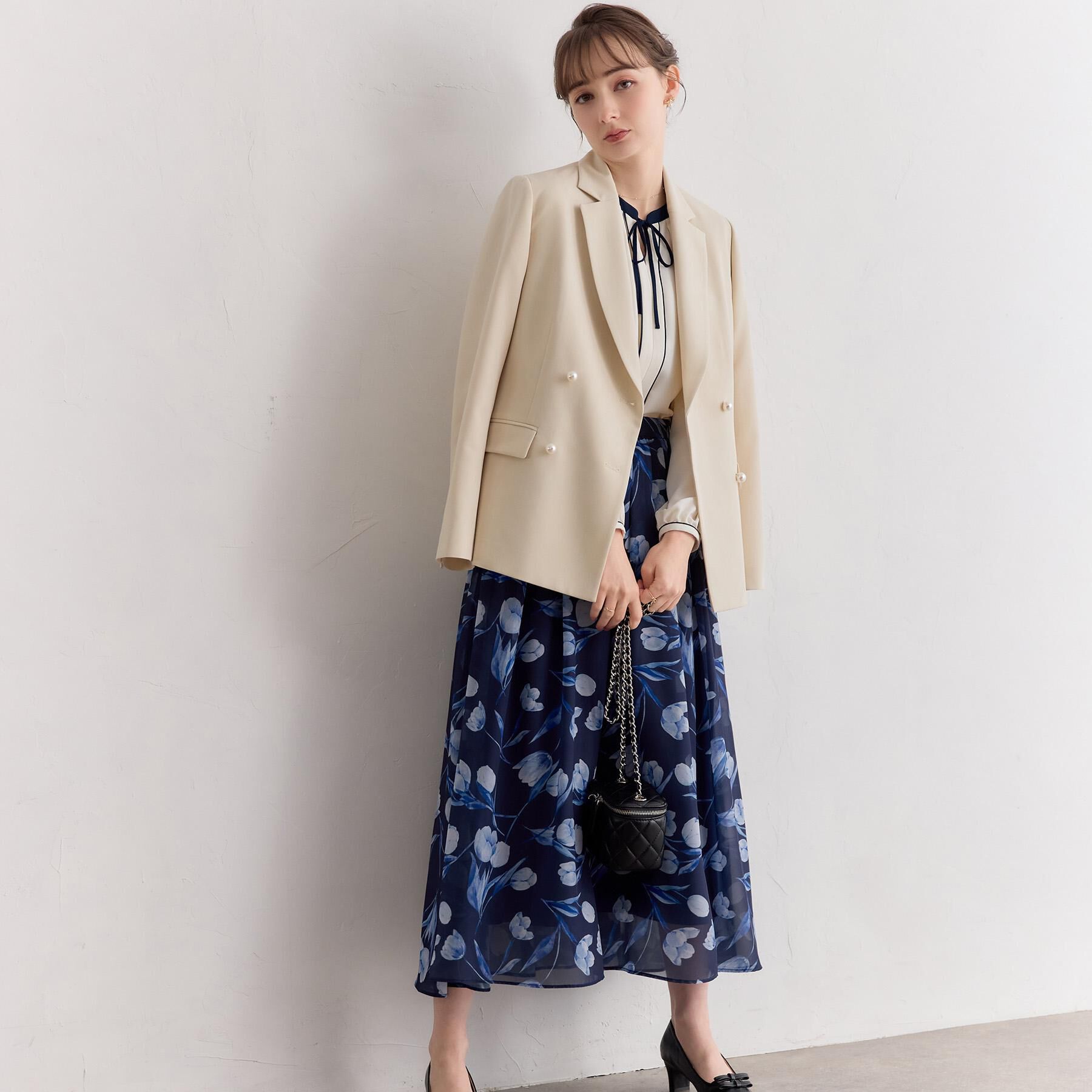 Couture broach「【洗える・ハレの日・通勤】パール調ボタン テーラードジャケット」|テーラードジャケット|