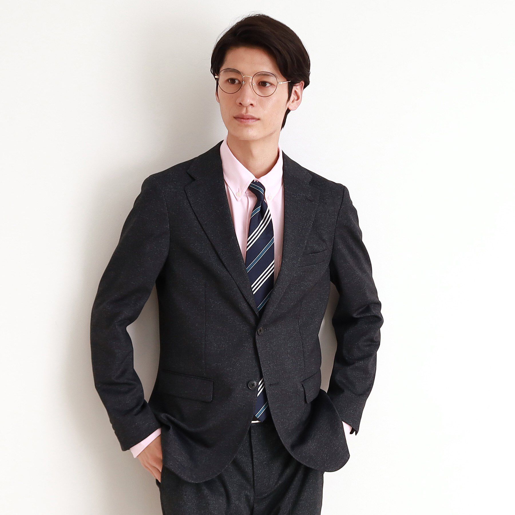 THE SHOP TK「TRジャージジャケット【セットアップ可】」|テーラードジャケット|ネイビー(294)